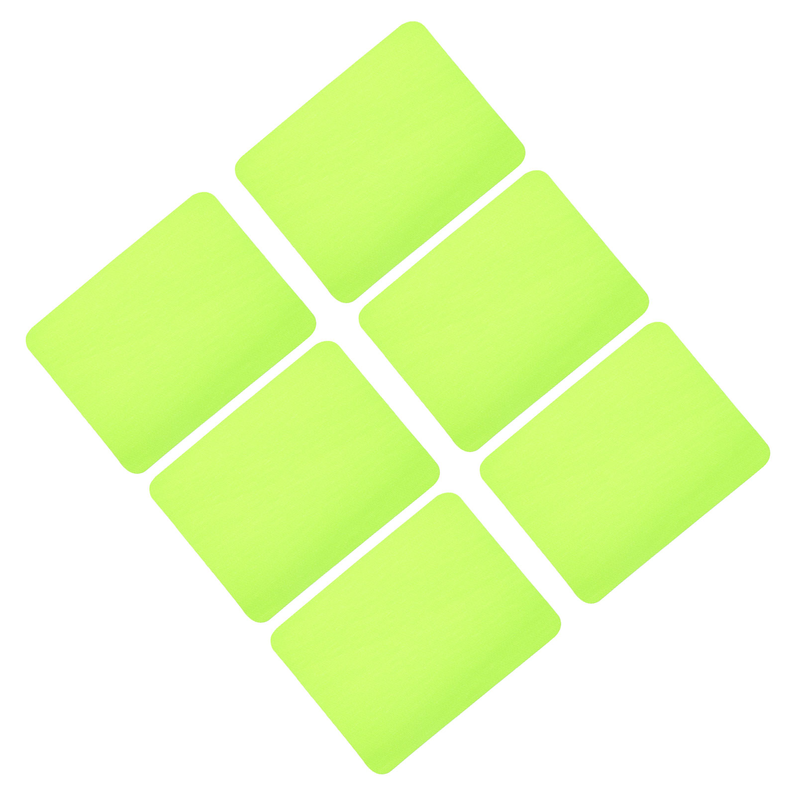 Unique Bargains 6pcs Iron on Patches Fabric Repair Patches Iron-On Mending Fabric Fluorescent Green 4.9 Inchx3.7 Inch for Clothes Repair Pants Bags Hole Repairing and Decoration