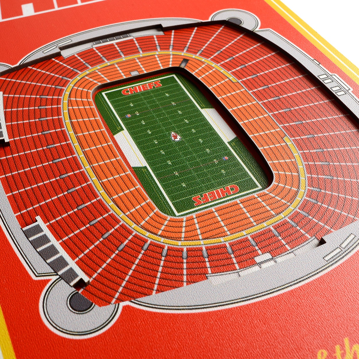 YouTheFan 954064 6 x 19 in. NFL Kansas City Chiefs 3D Stadium Banner - Arrowhead Stadium