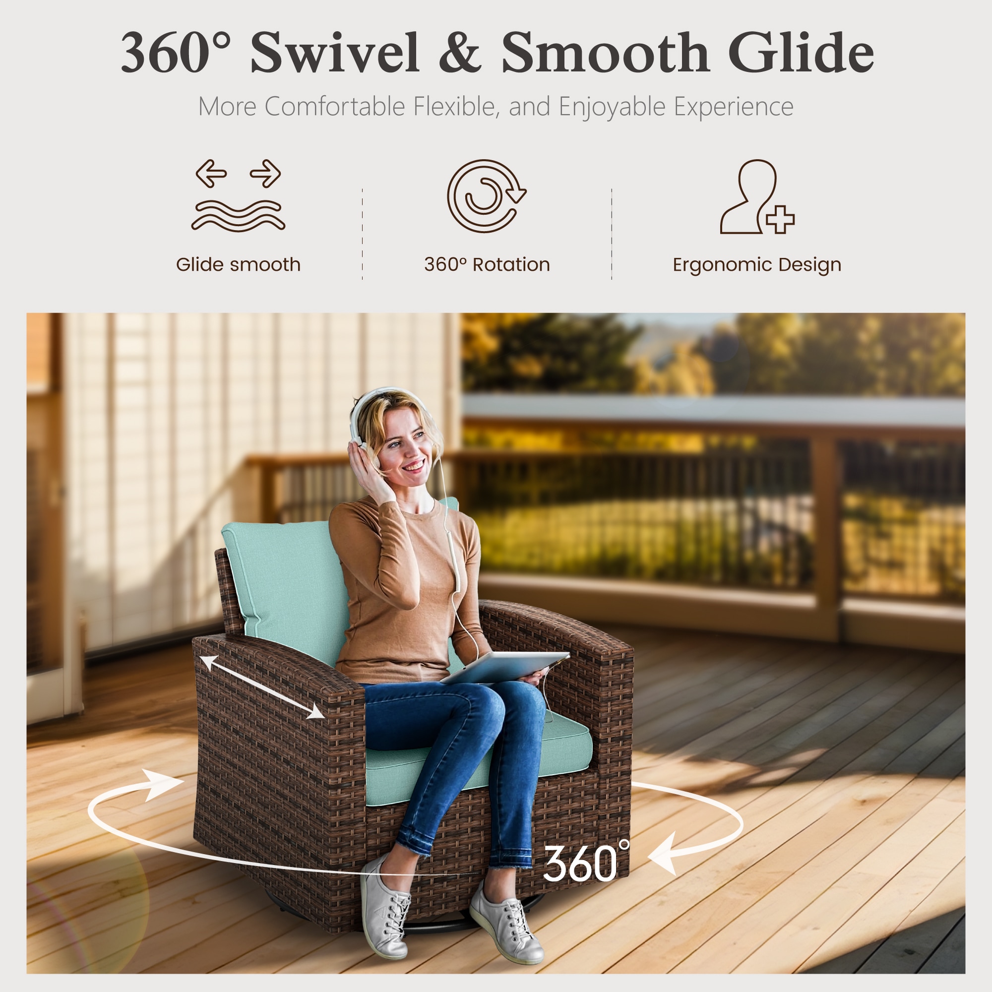 Sunshine Valley CR007-16-7-BU-GS103 Patio-Conversation-Sets - View #8