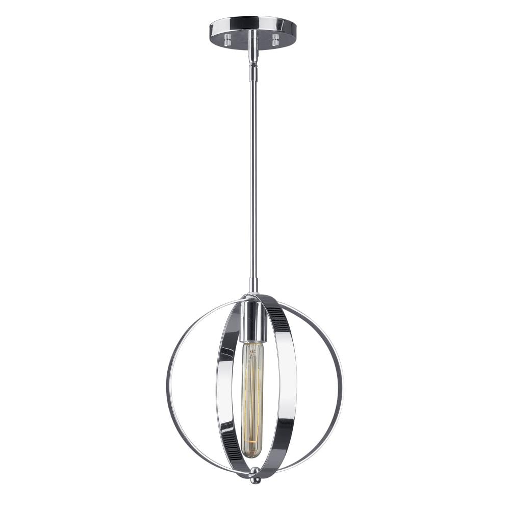 Forte Lighting 2641-01-05 Celeste 1 -Light Chrome Modern/contemporary Globe Medium Hanging Pendant light