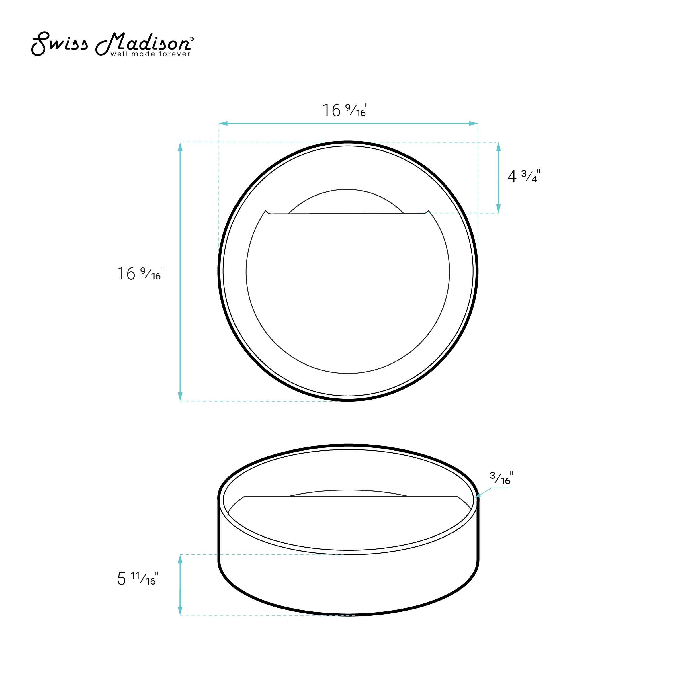 Swiss Madison SM-25-VSVEV04BK Bath-Sink - View #7