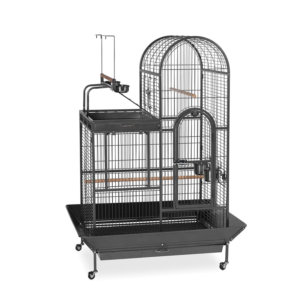 Prevue 63.5-in H Black hammertone finish Metal Finches Bird cage Bird House