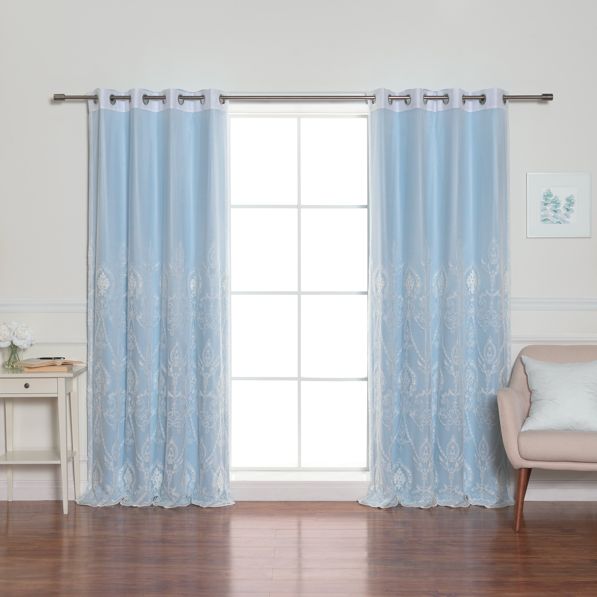 Best Home Fashion MM-TRELLIS-84-SKY curtains - View #6