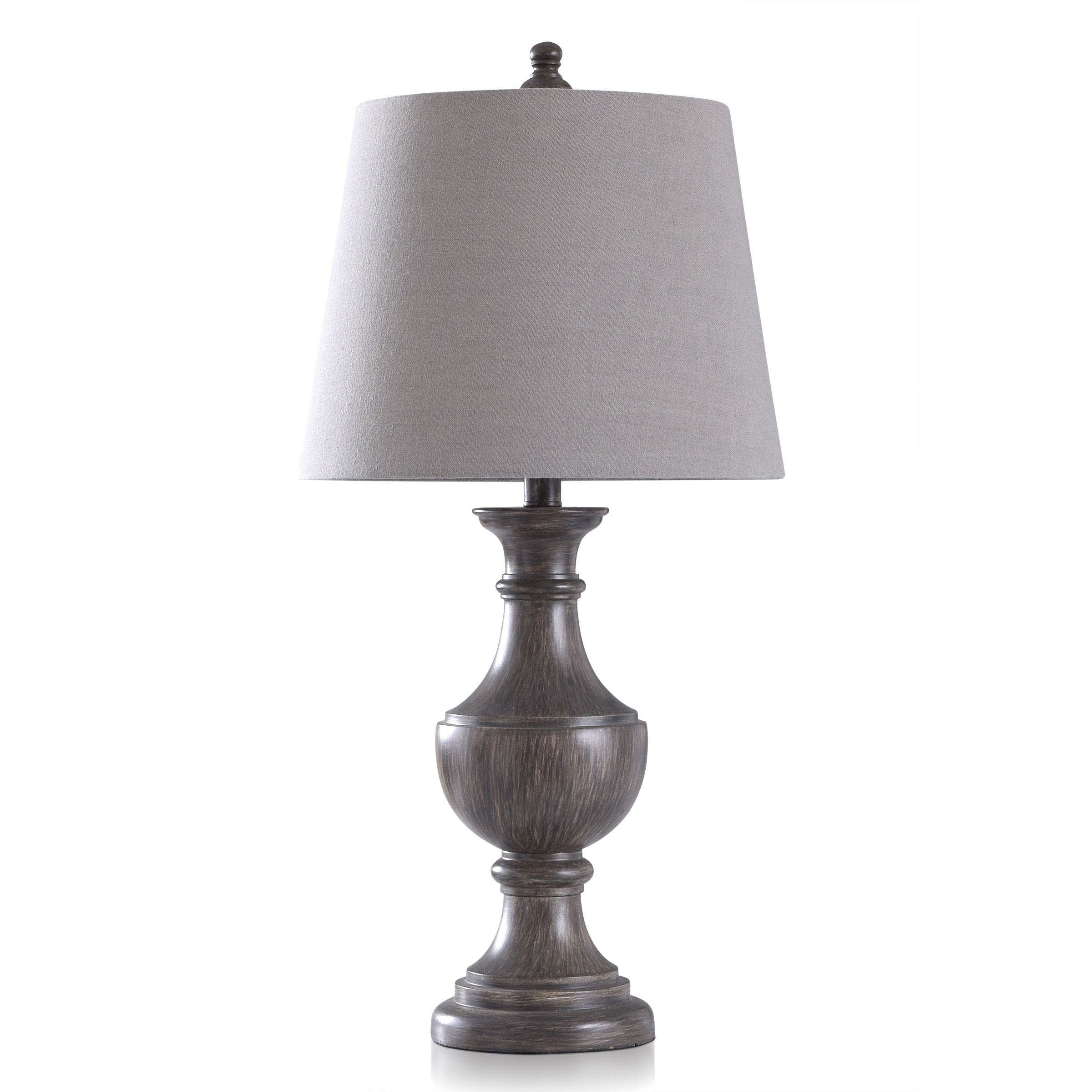 StyleCraft Home Collection L10421ADS Garrison Gray - Traditional Design Moulded Resin Table Lamp