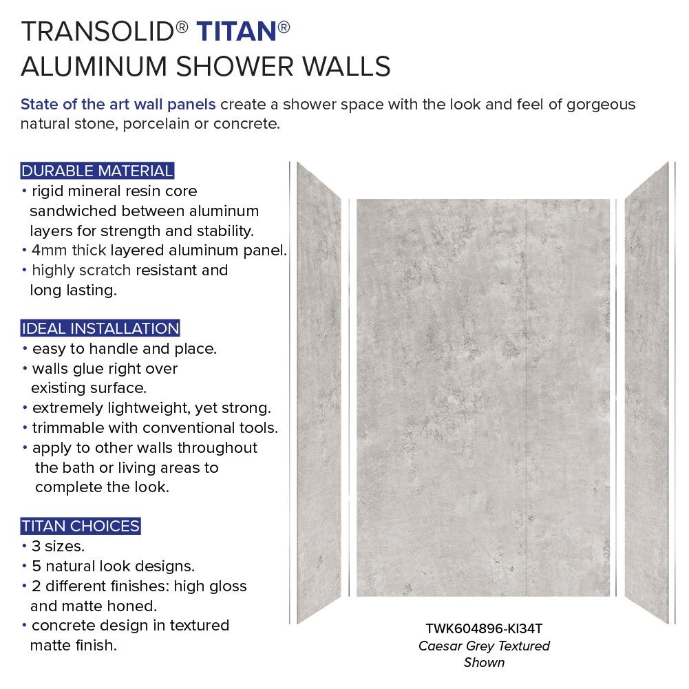 Transolid Titan 60-in W X 48-in D X 96-in H Caesar Grey/Textured 4 ...