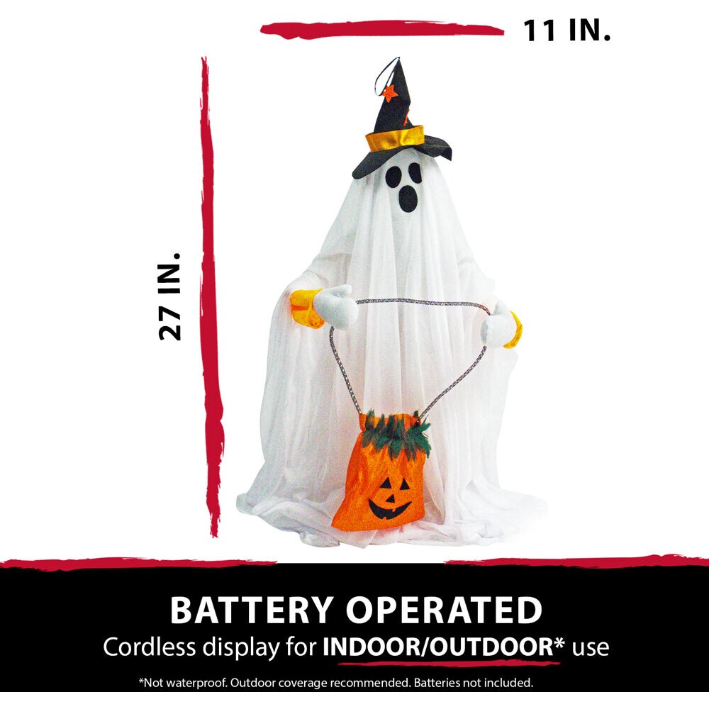 Haunted Hill Farm 2.92-ft Freestanding Talking Lighted Ghost ...