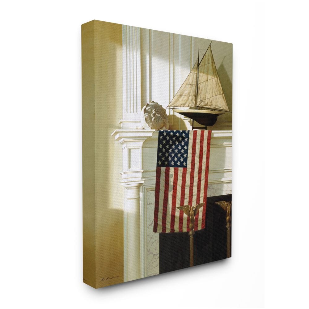 Nautical Americana Kids Canvas Wall Art, 25" x 31"