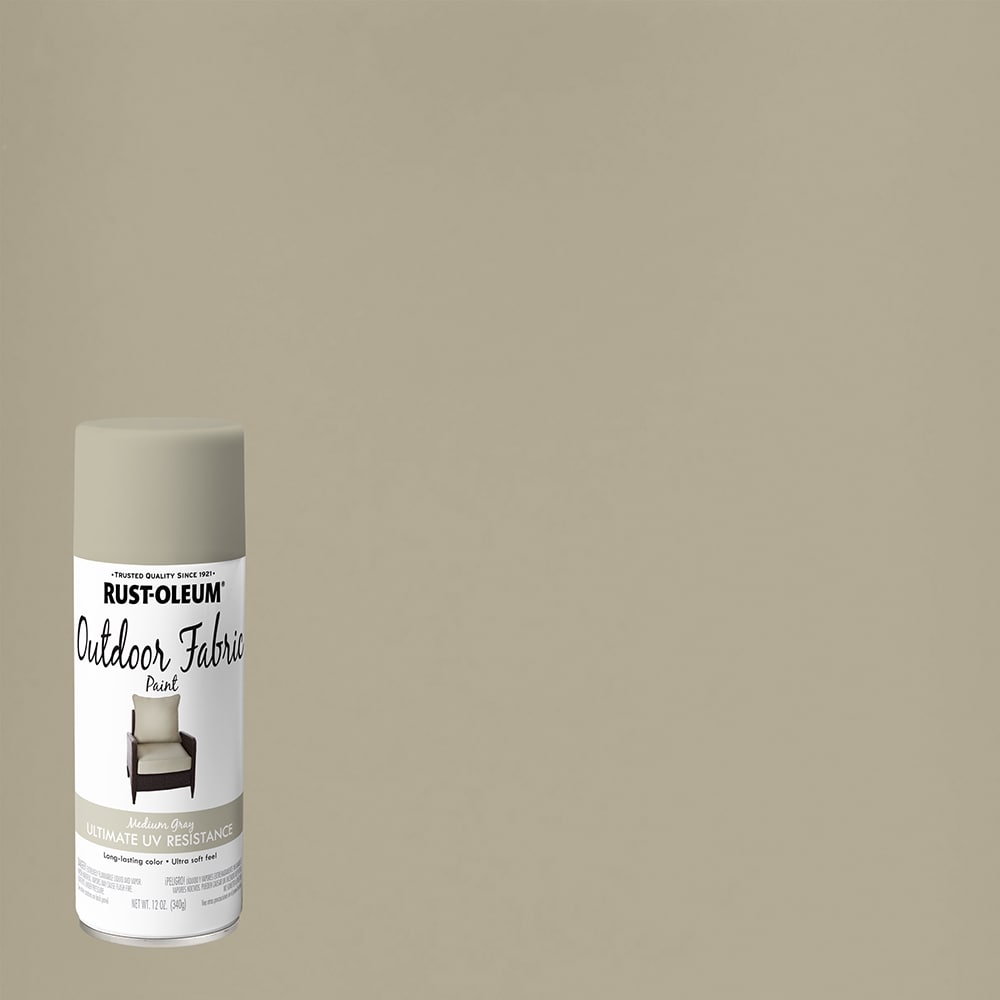 Rust-Oleum 358839 Specialty Outdoor Fabric Matte Medium Gray Spray paint ( NET WT. 12-oz )