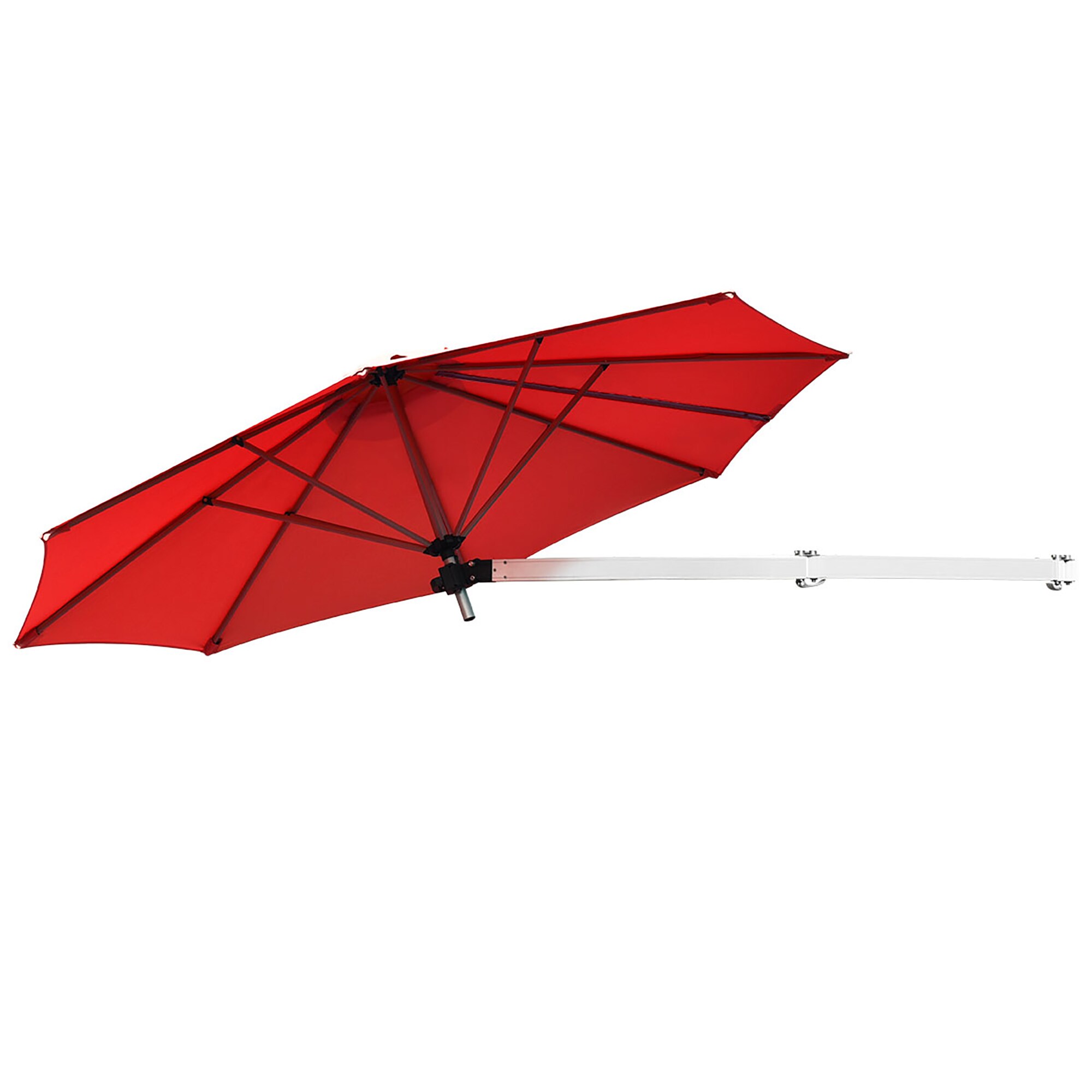 Costway OP70378BUG+ 8-ft Aluminum Red Cantilever Patio Umbrella