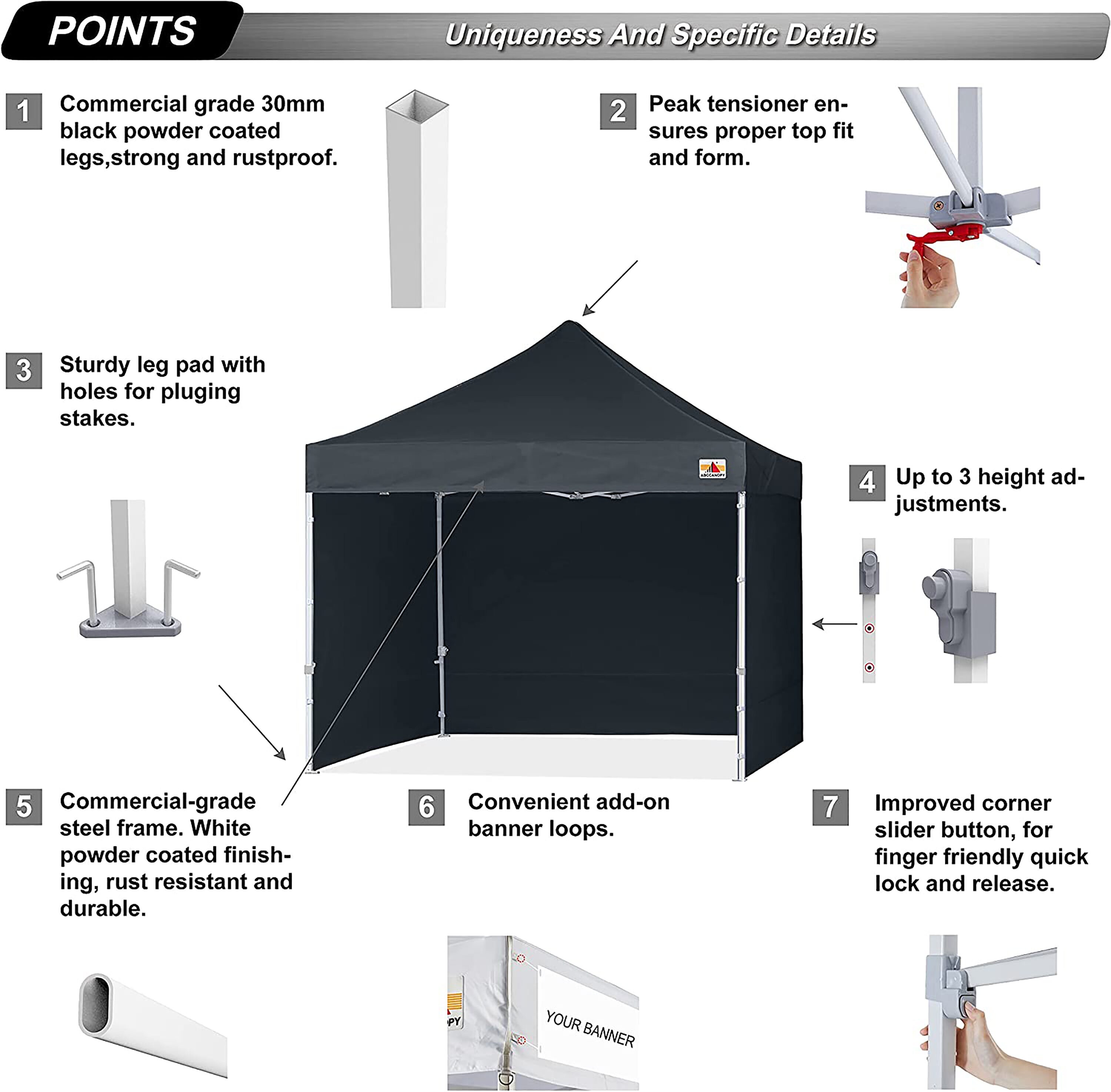 ABCCANOPY 10X10KKPKG-BLACK Canopies-Sl - View #2