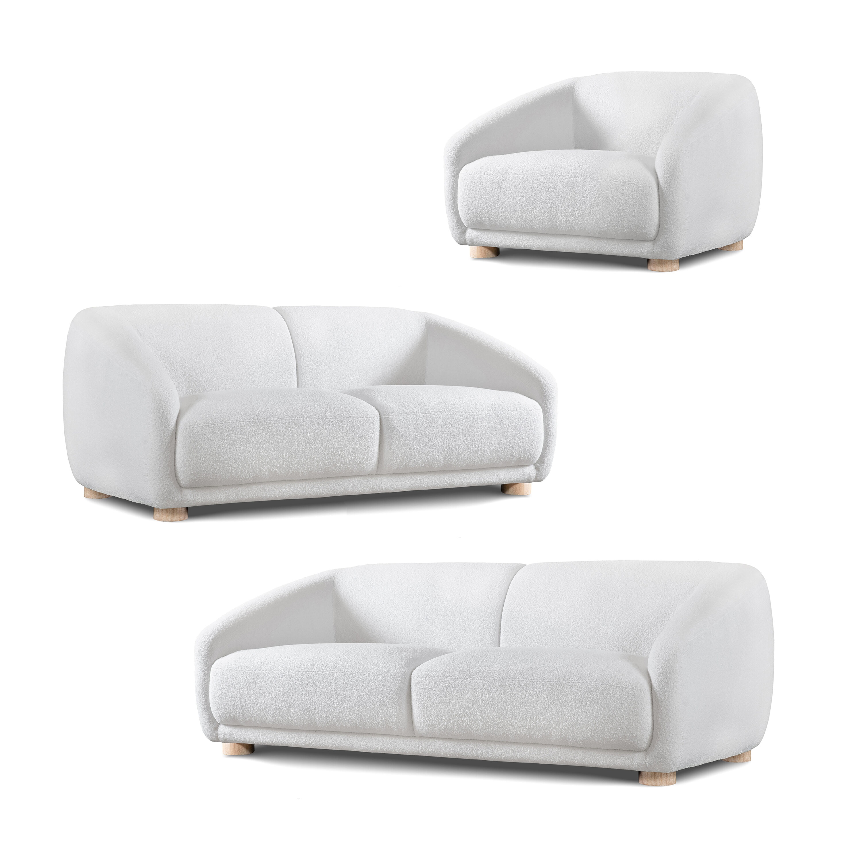 Furniture of America IDF-61006WH-3PC Living-Room-Sets - View #2