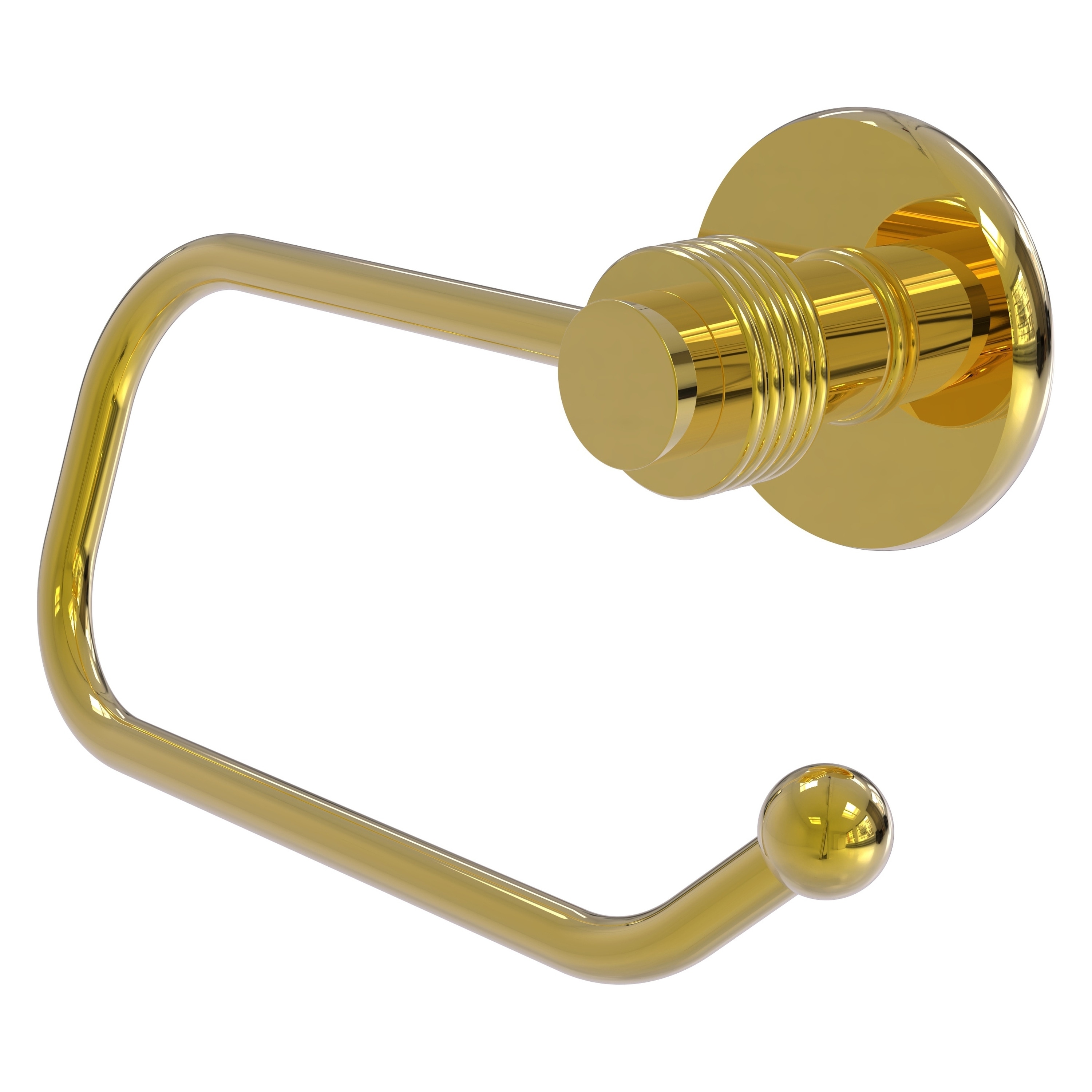 Allied Brass 924EG-PB Mercury Polished Brass Wall mount Single post Toilet Paper Holder 1 -Rolls with Storage