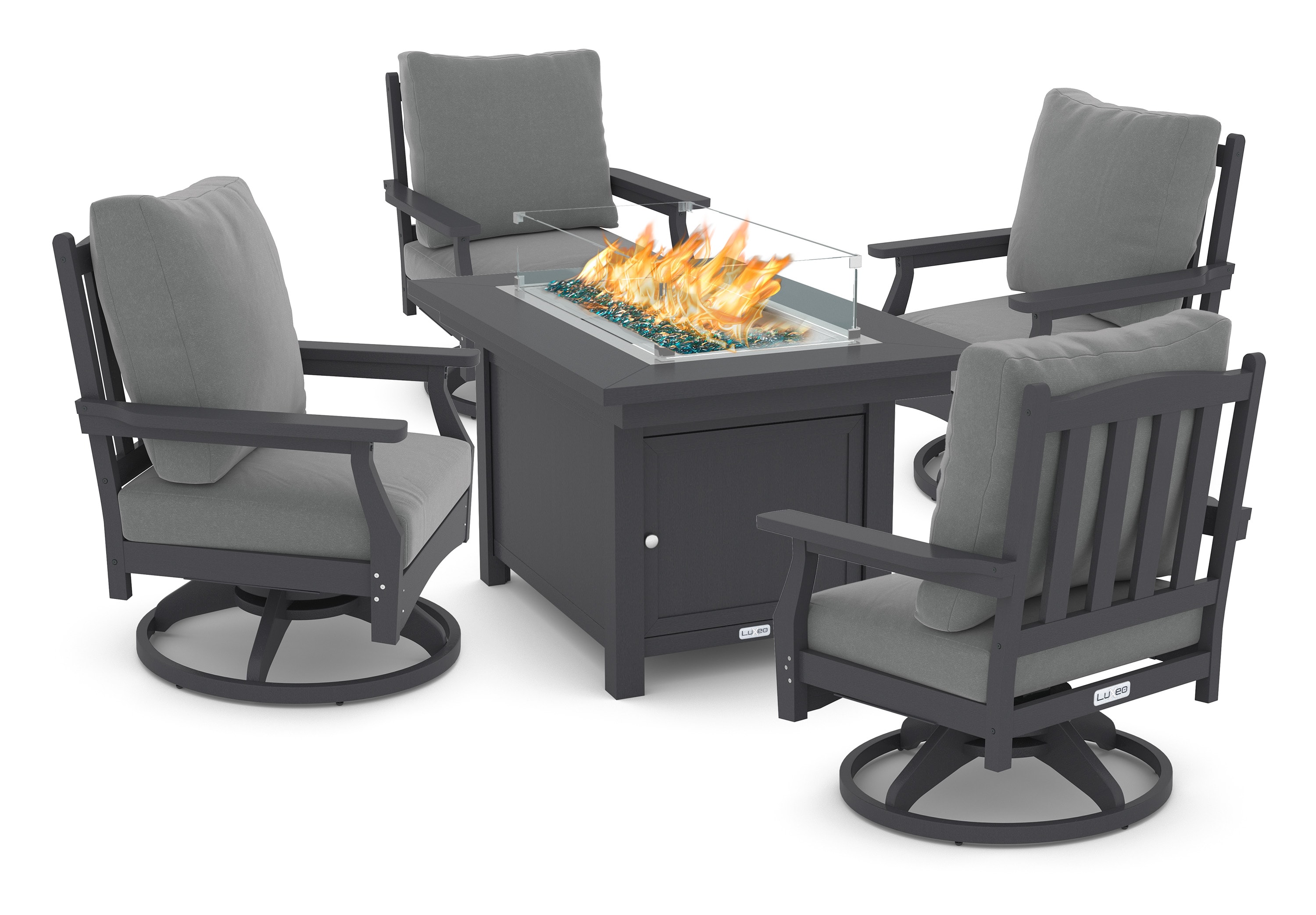 LuXeo 45-GRY-1553GRY5 Patio-Conversation-Sets - View #2