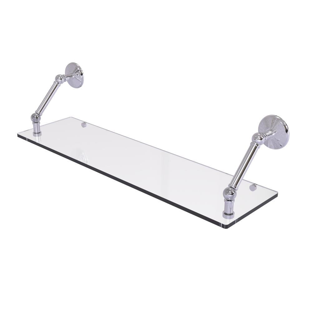 Allied Brass Monte Carlo Polished Chrome 2-Tier Brass Wall Mount Bathroom Shelf