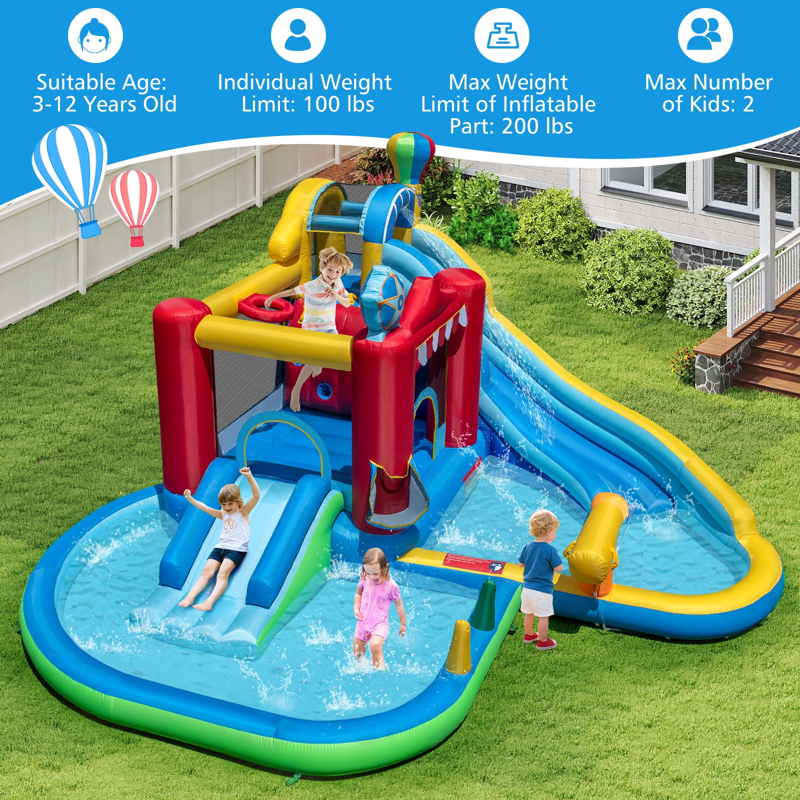 Slickblue D-CO-27621PN Bounce-Houses - View #2