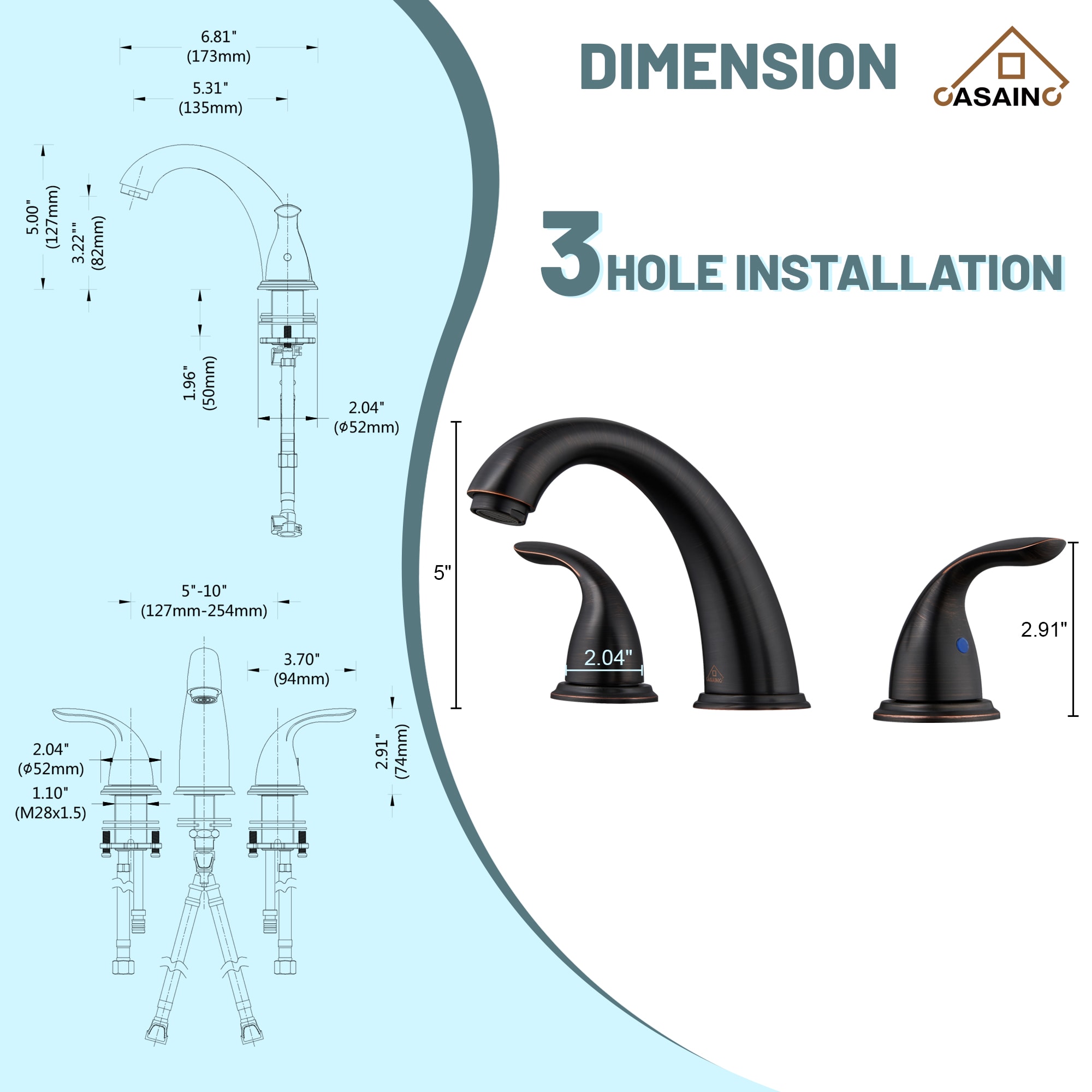 CASAINC CALTC13BN Lavatory-Faucets - View #11