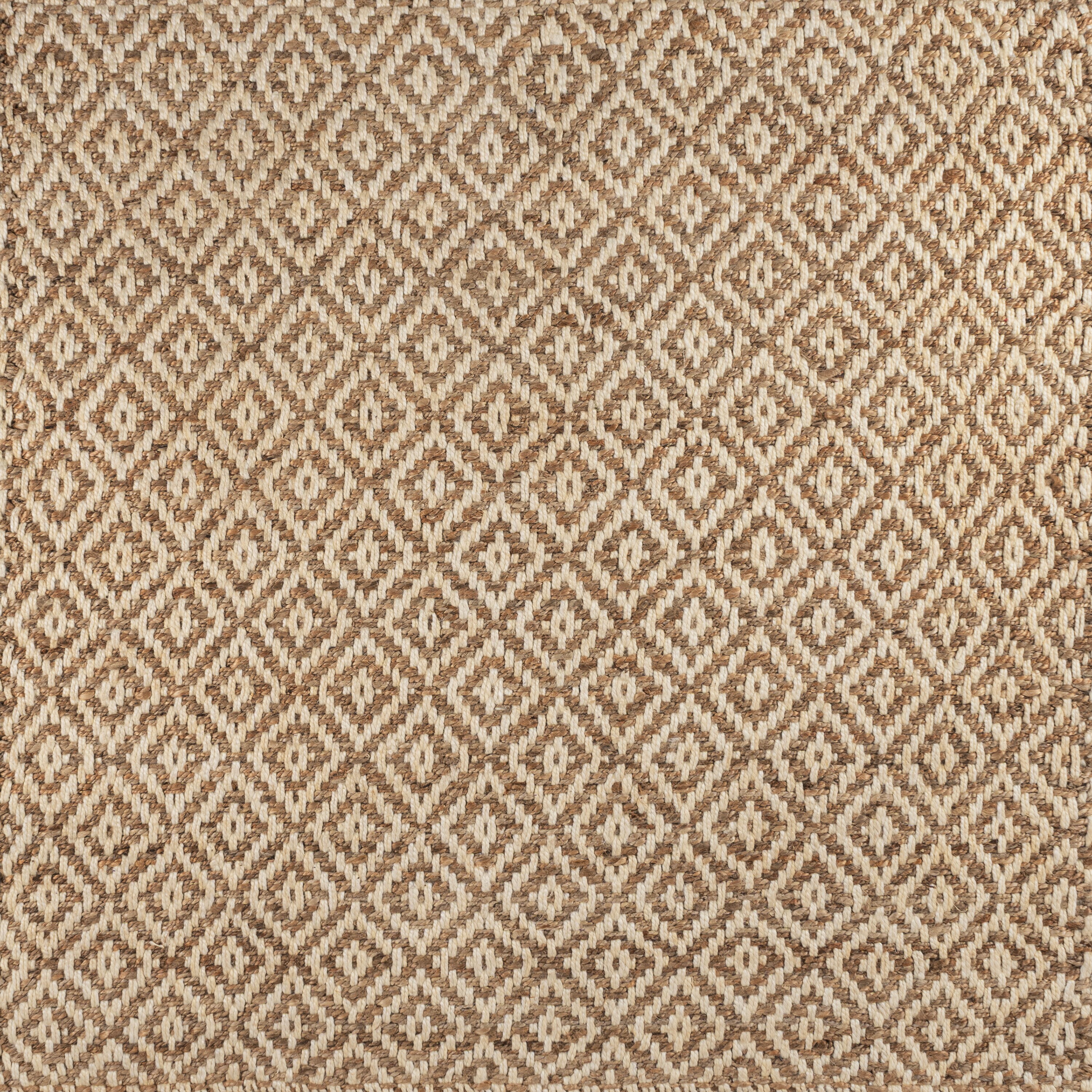 JONATHAN Y NATURAL FIBER Hira Diamond 6 X 6 (ft) Jute Natural Square ...