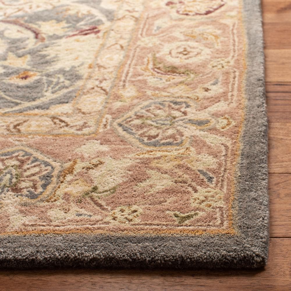 Hand-Tufted Artisan Wool-Cotton Blend Rug, 4' x 6', Blue/Brown