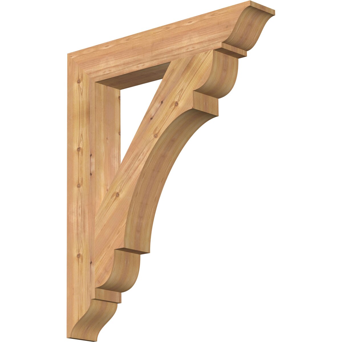 Ekena Millwork BKT06X34X42OLY01SWR Olympic traditional smooth 5-1/2-in x 34-in x 42-in Western red cedar Brown Wood Standard bracket