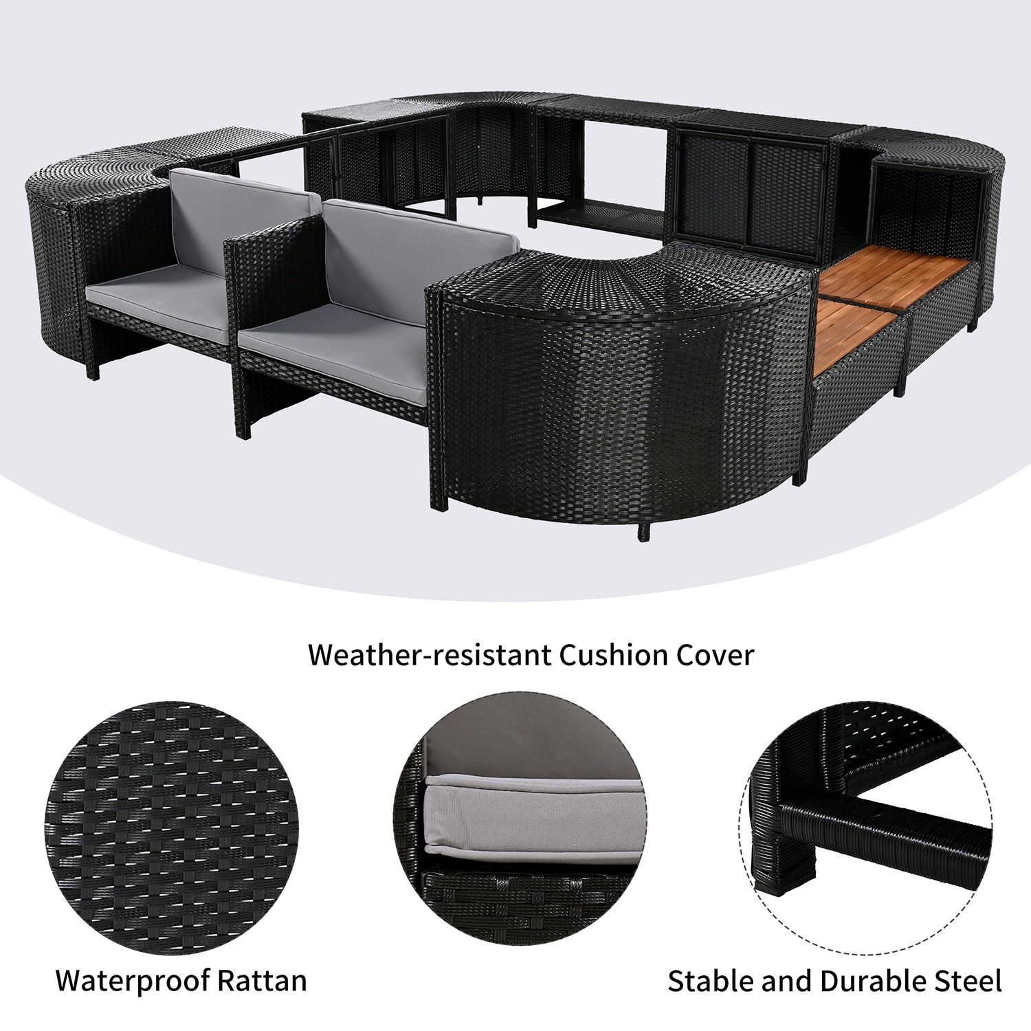 Mondawe MO-HSC70010W3 Patio-Sofas-Daybeds - View #5