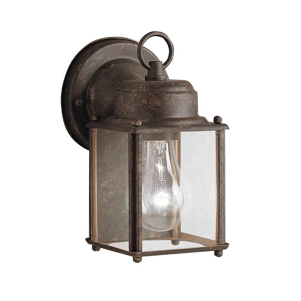 Kichler 9611TZ 1 -Light 8.25-in H Bronze Hardwired Outdoor Wall Light