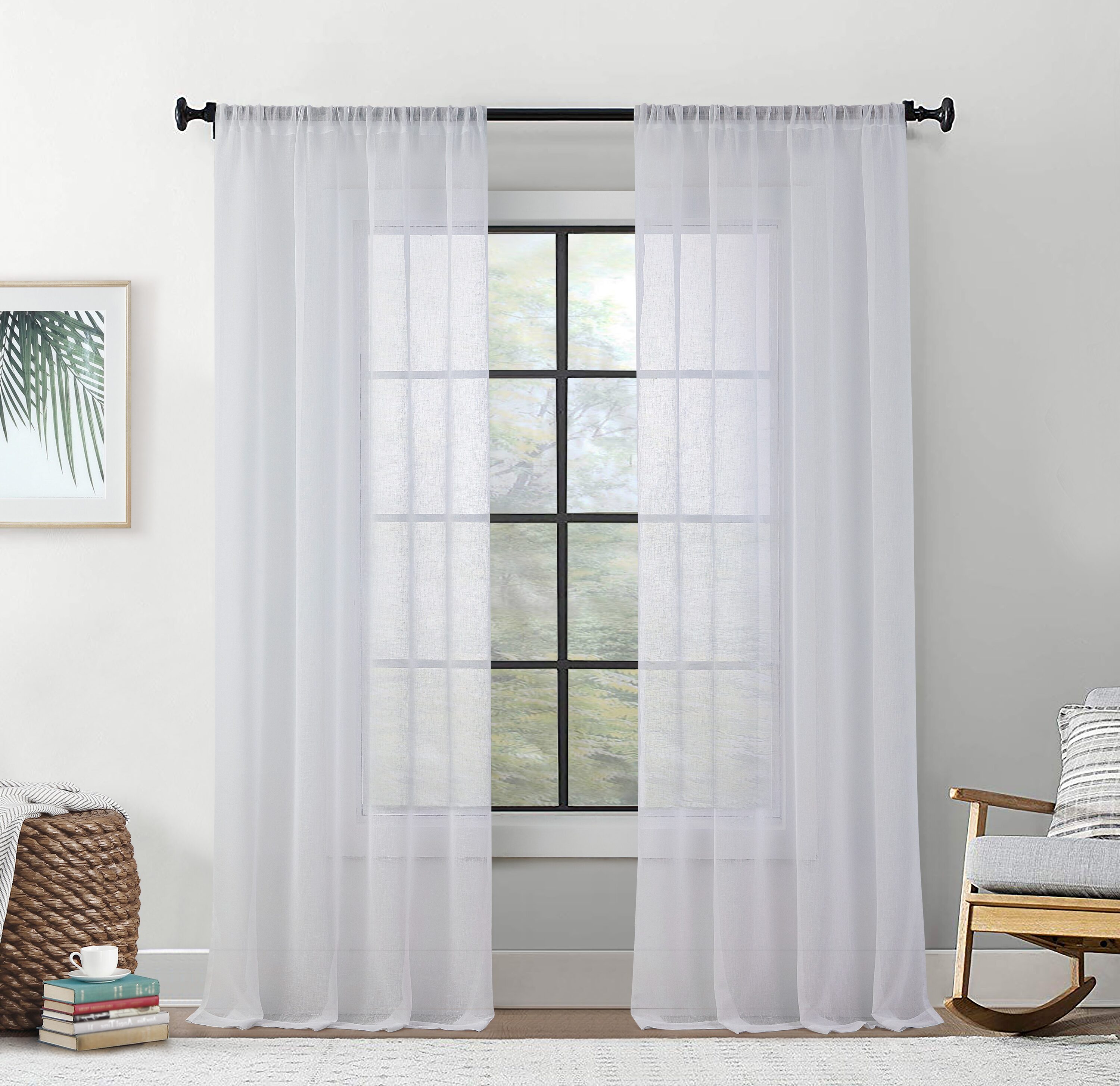 Totally Home Decor PEN-LNRP-WHT63 curtains - View #2