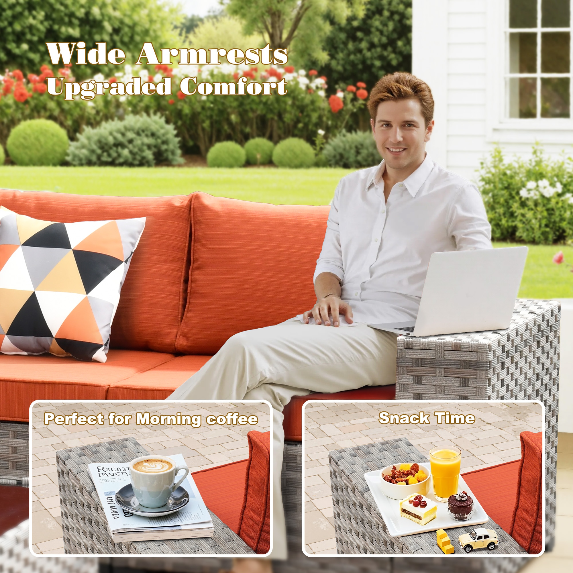 Pouuin SCFPBBR8-9 Patio-Sofas-Daybeds - View #7
