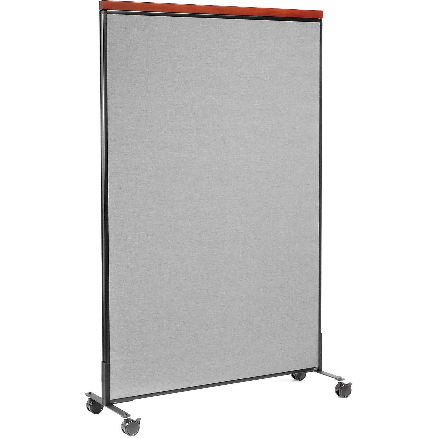 Global Industrial 695793MGY 48-14-inW x 100-12-inH Deluxe Mobile Office Partition Panel Gray