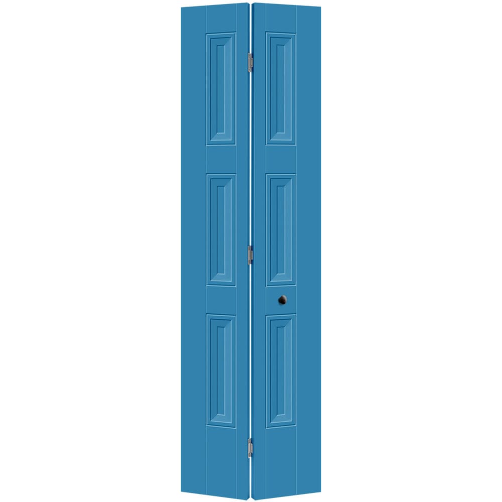 Masonite 1573072 Livingston 24-in x 80-in Blue Heron 3-panel Smooth Hollow core Prefinished Molded composite Closet Bifold Door ( Hardware Included )