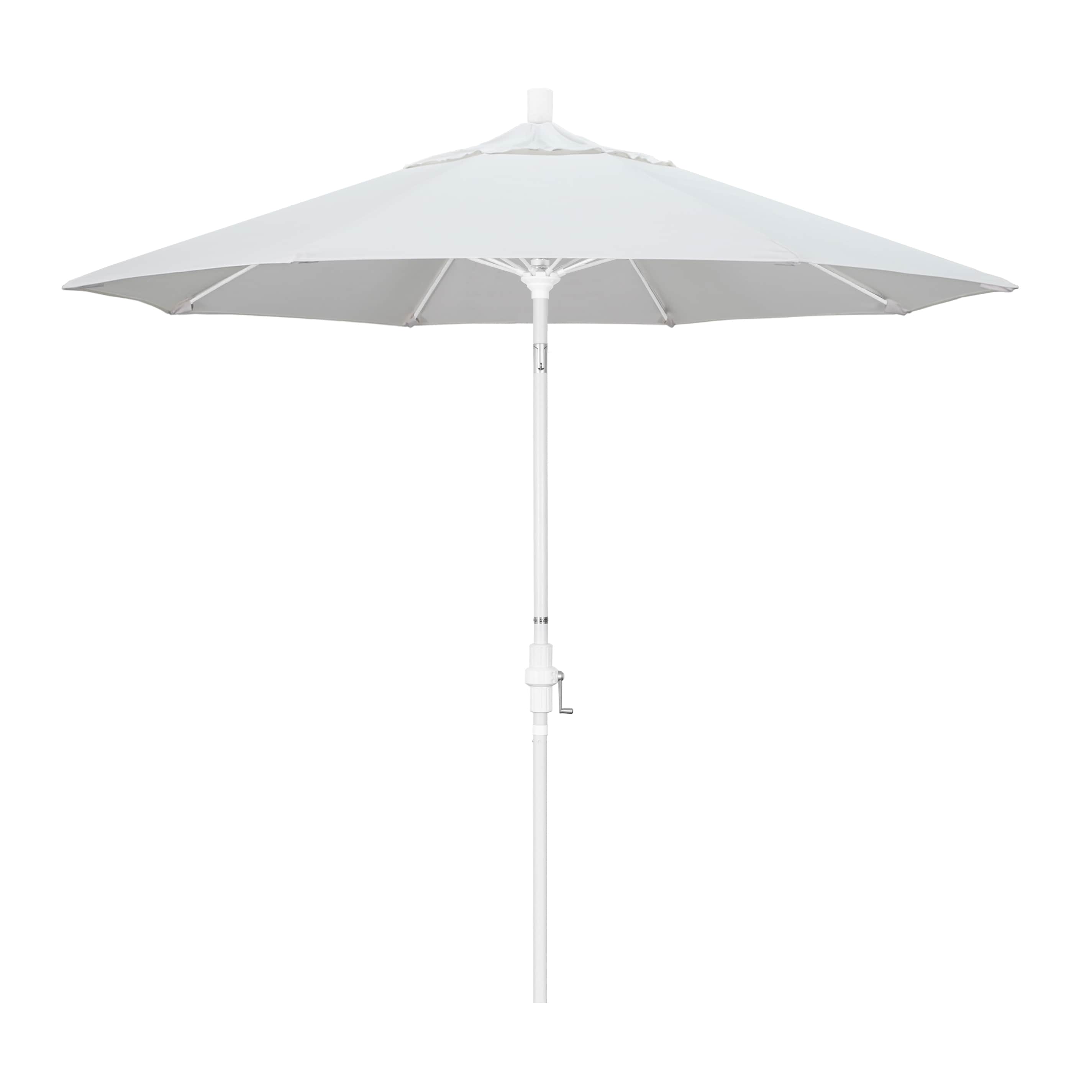 California Umbrella GSCUF908170-5404 9-ft Aluminum White Auto-tilt Market Patio Umbrella
