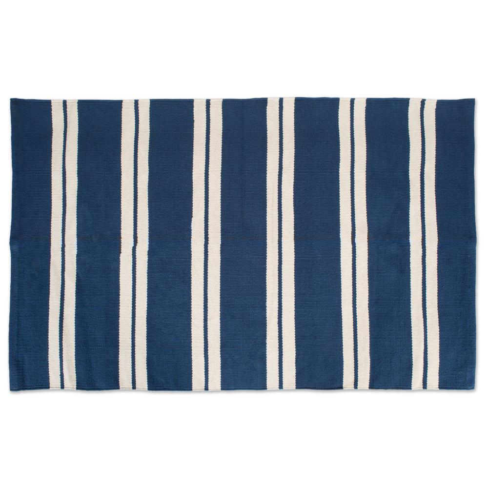 Outdoor Stripe Area Rug In The Rugs, Navy Blue Striped Rug
