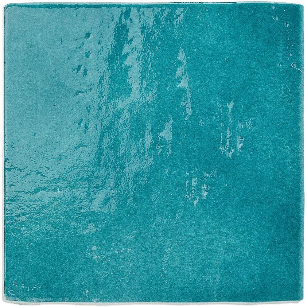 Artmore Tile Triton Carribean Blue 7-in x 7-in Polished Porcelain Stone ...