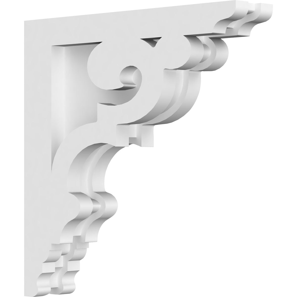 Ekena Millwork CORP01X10X10PR 1.875-in x 10-in x 10-in Preston Unfinished White PVC Paintable Corbel