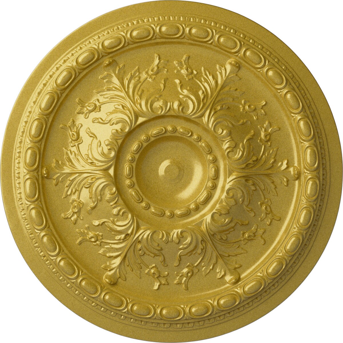 Ekena Millwork CM28STRGS Stockport 28-in W x 28-in L Painted Rich Gold Polyurethane Whole Ceiling Medallion