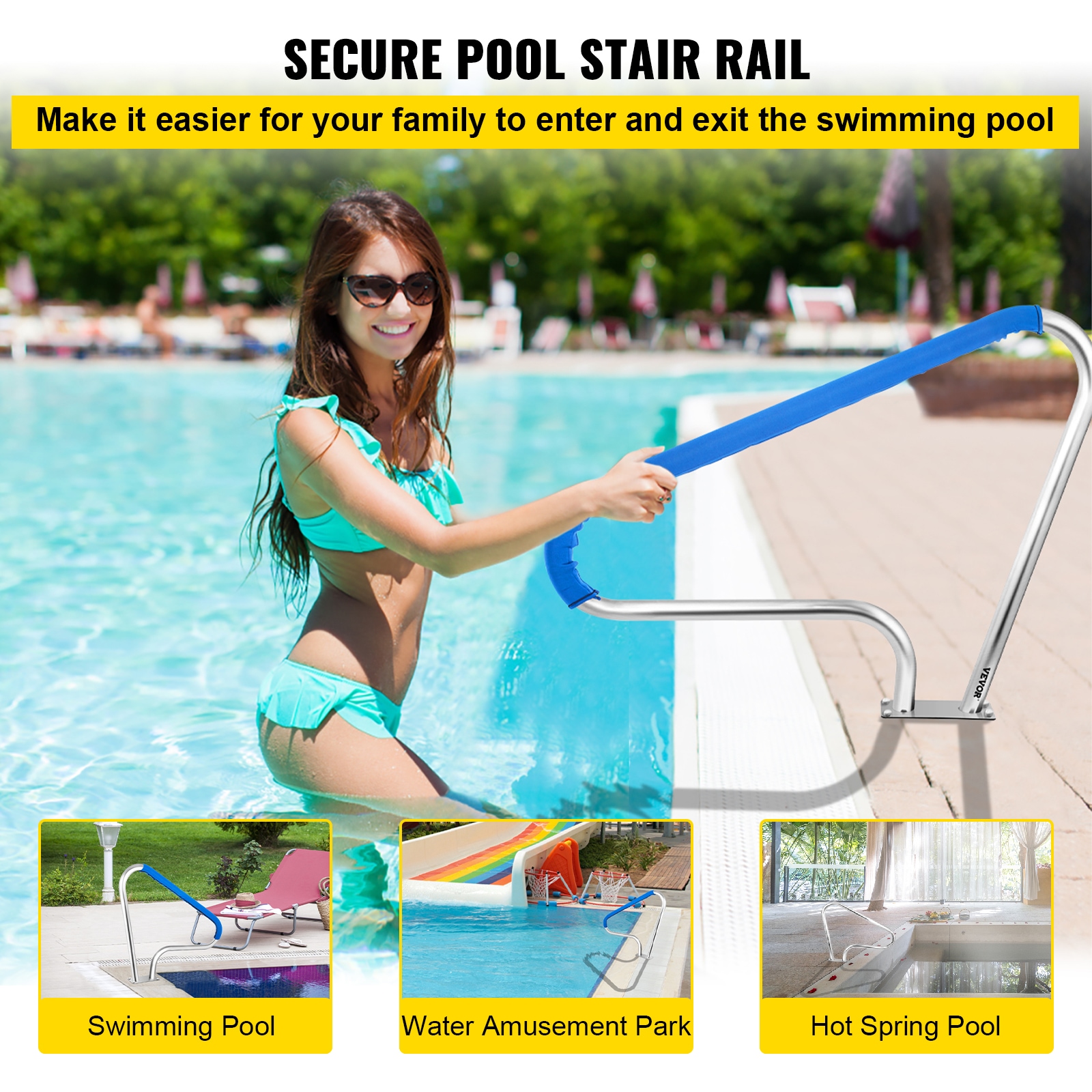 VEVOR BXGYCFS3W48X36YC1V0 Above-Ground-Pool-Lad-Steps - View #3