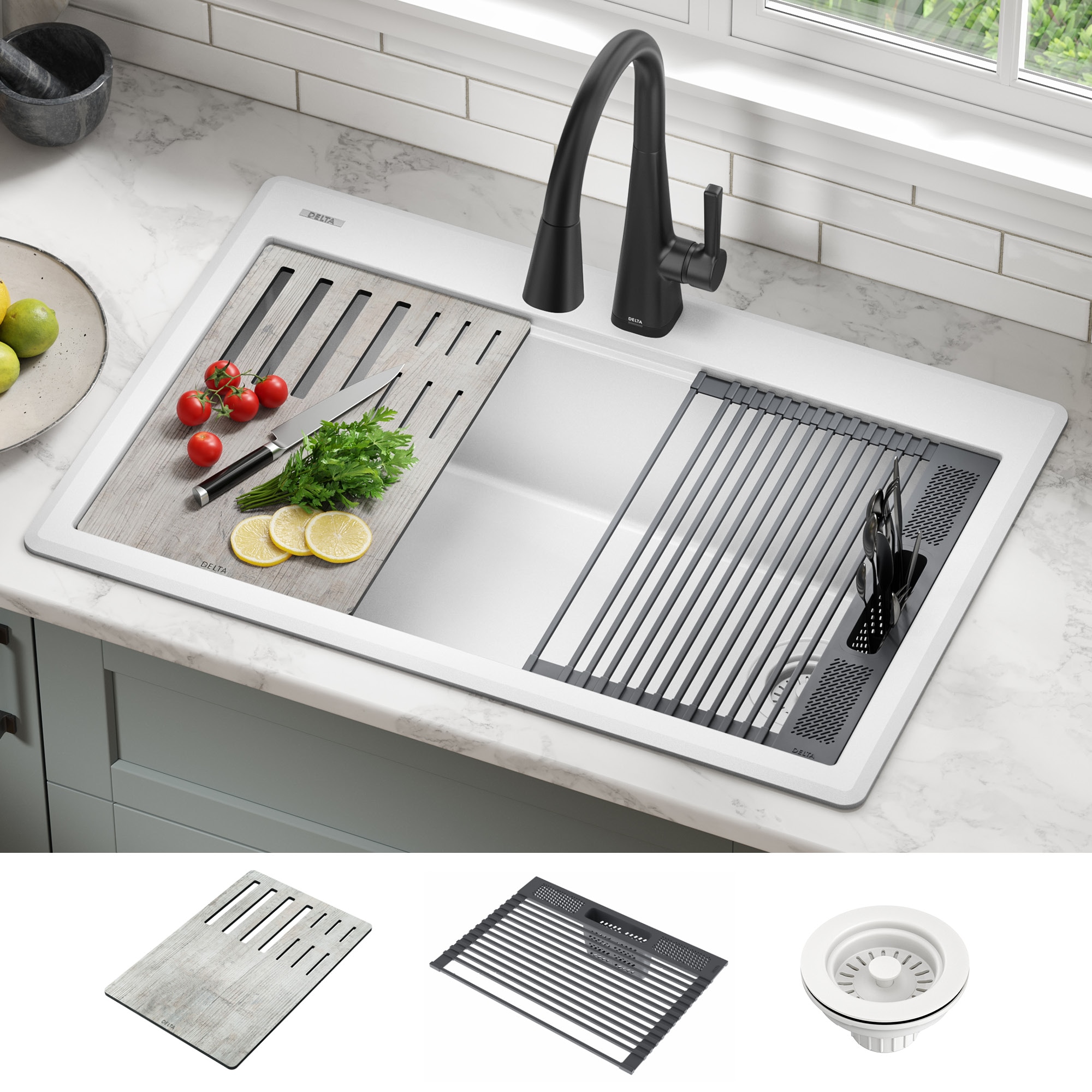Single Slot Kitchen Sinks Strainer Stainless Steel Wash Basin Handmade Sink  Under Counter Household Items Kitchen Accessories