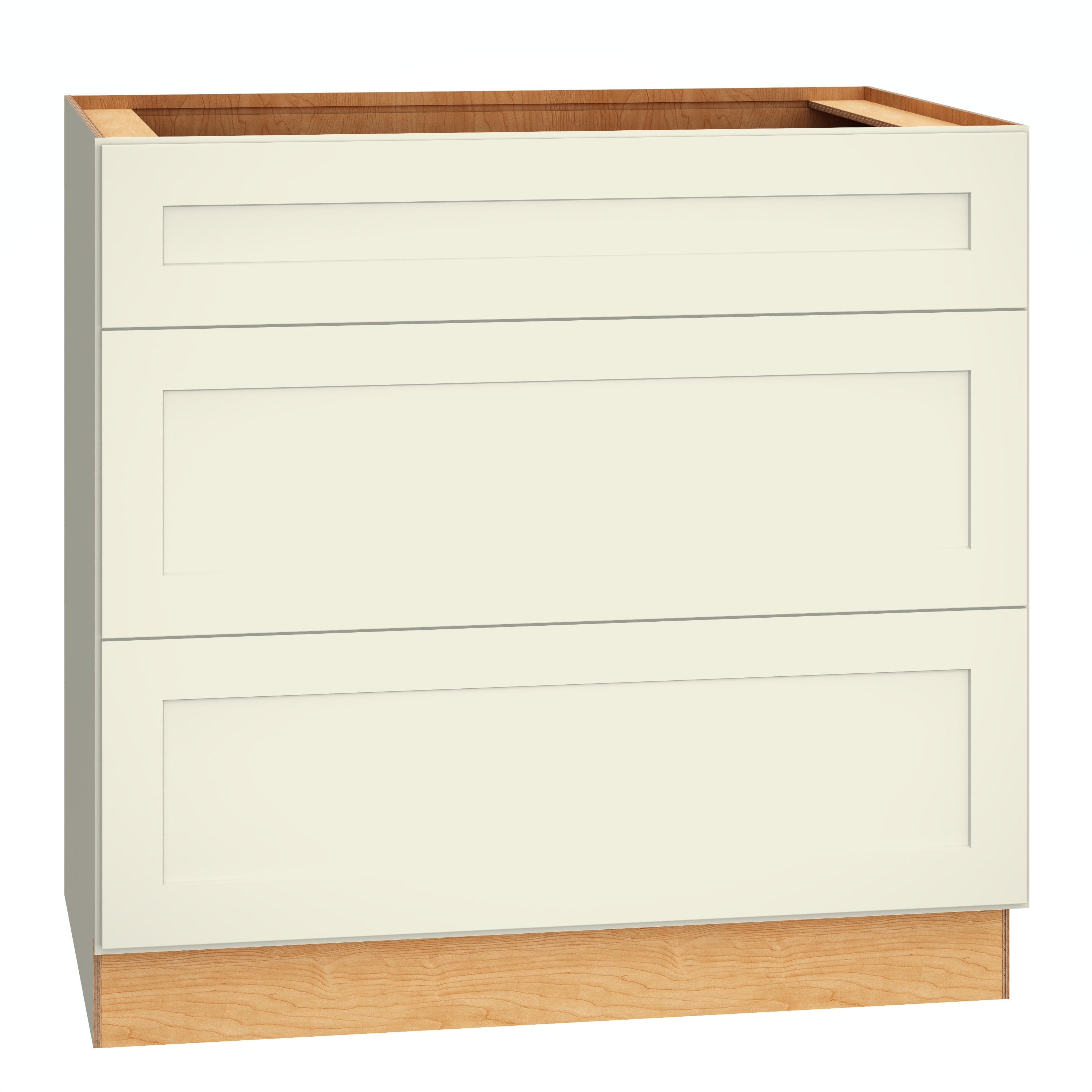 Diamond Express 61B-3DB36 Jamestown 36-in W x 34.5-in H x 24-in D Steam 3 -Drawers Drawer Base Fully assembled Plywood Cabinet (Recessed Panel Shaker)