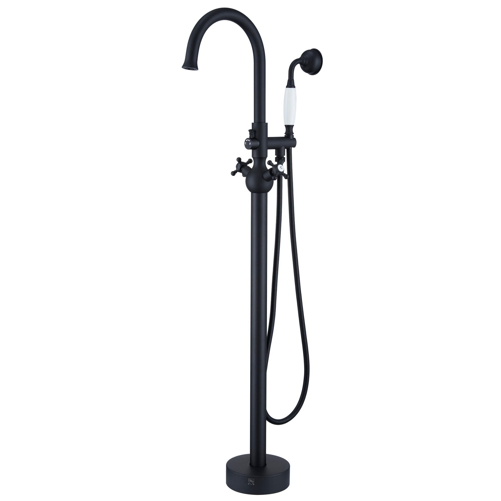 CASAINC Freestanding Bathtub Faucet Matte Black 2-handle