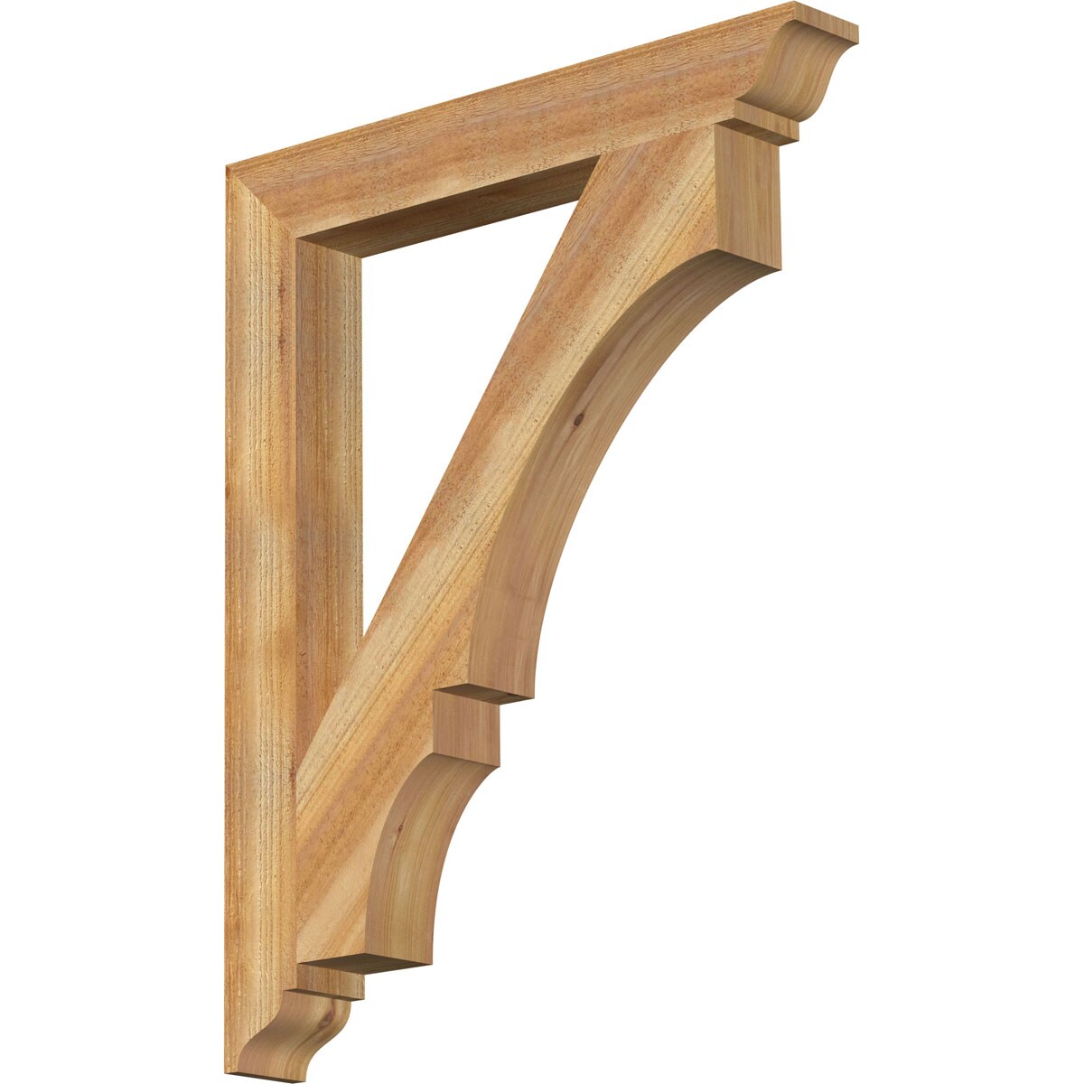 Ekena Millwork BKT04X30X38BOA01RWR Balboa traditional rough sawn 4-in x 30-in x 38-in Western red cedar Brown Wood Standard bracket