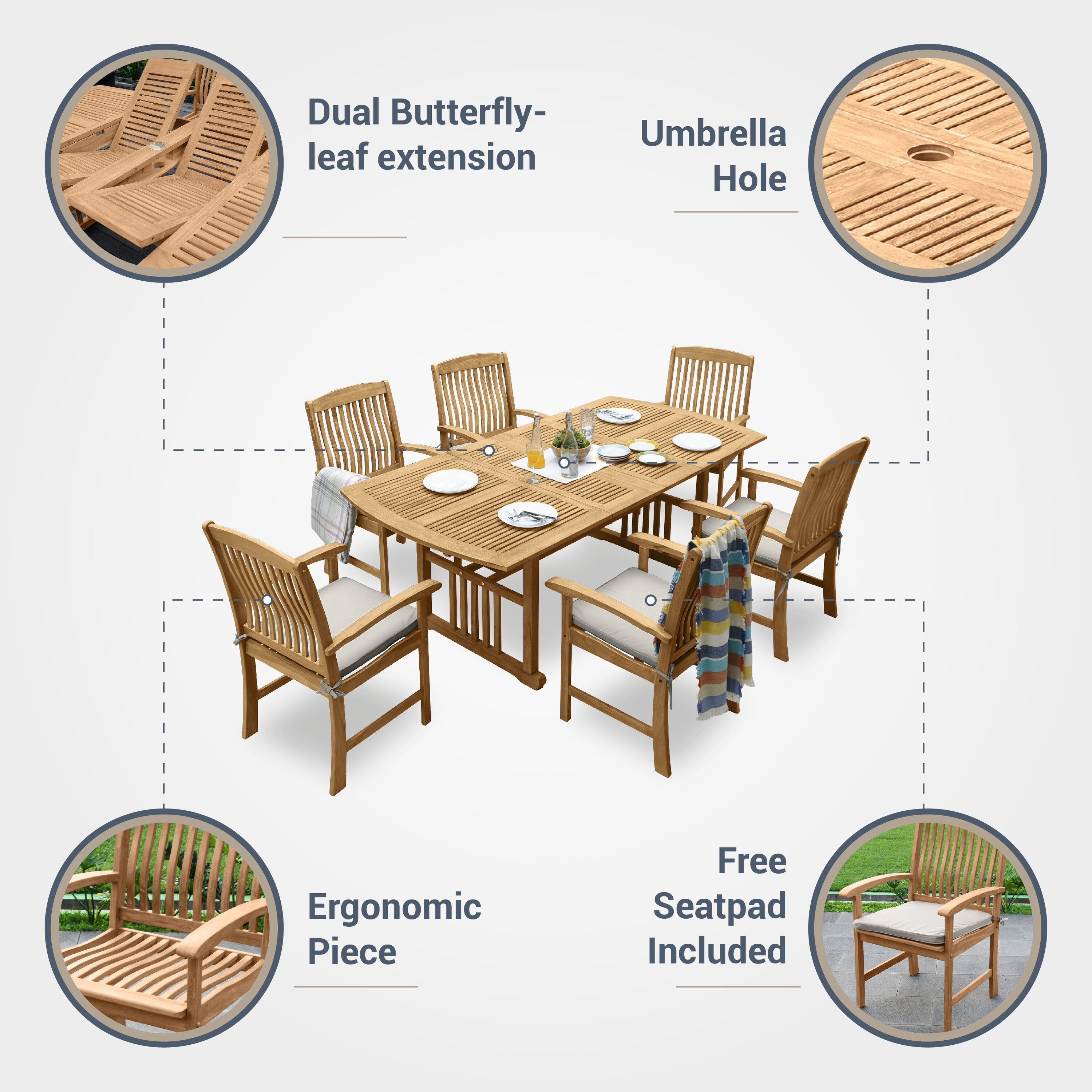 Cambridge Casual 610460-TW-XX-GY-XX Patio-Dining-Sets - View #3