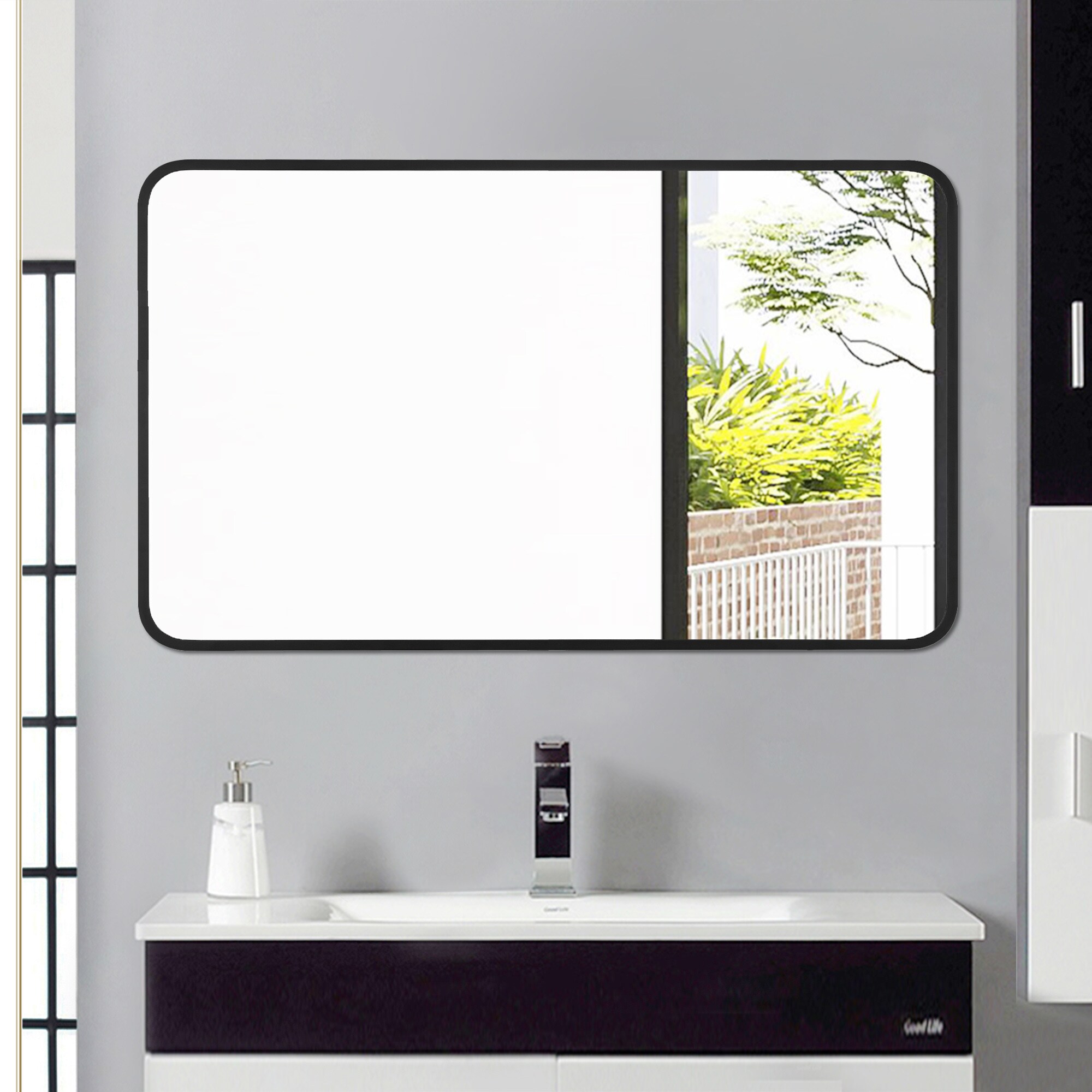 GETLEDEL MR-2704-BK Framed-Bath-Mirrors - View #8