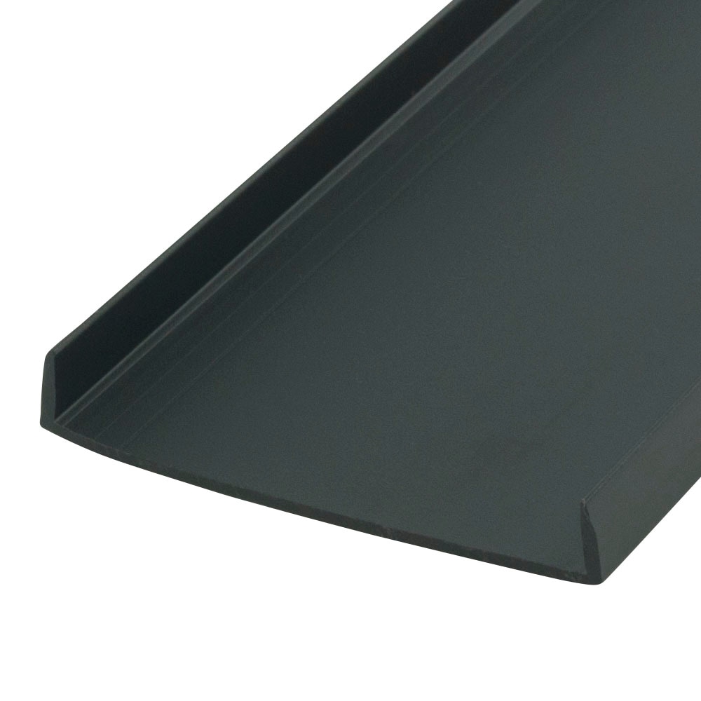 Outwater 3P1.27.01787 Black 2-in Styrene Plastic U-Channel/C-Channel 36-in Lengths (Pack of 4)
