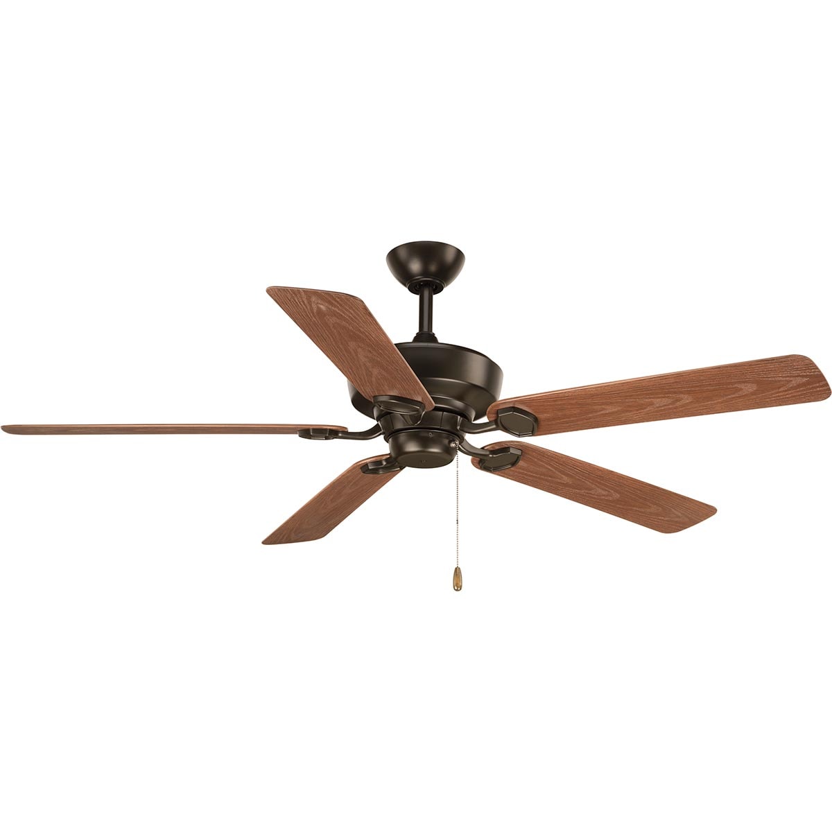 Progress Lighting P2562-20 Lakehurst 60-in Outdoor Antique Bronze with Walnut Blades Ceiling Fan Light kit compatible ( 5 -Blade )