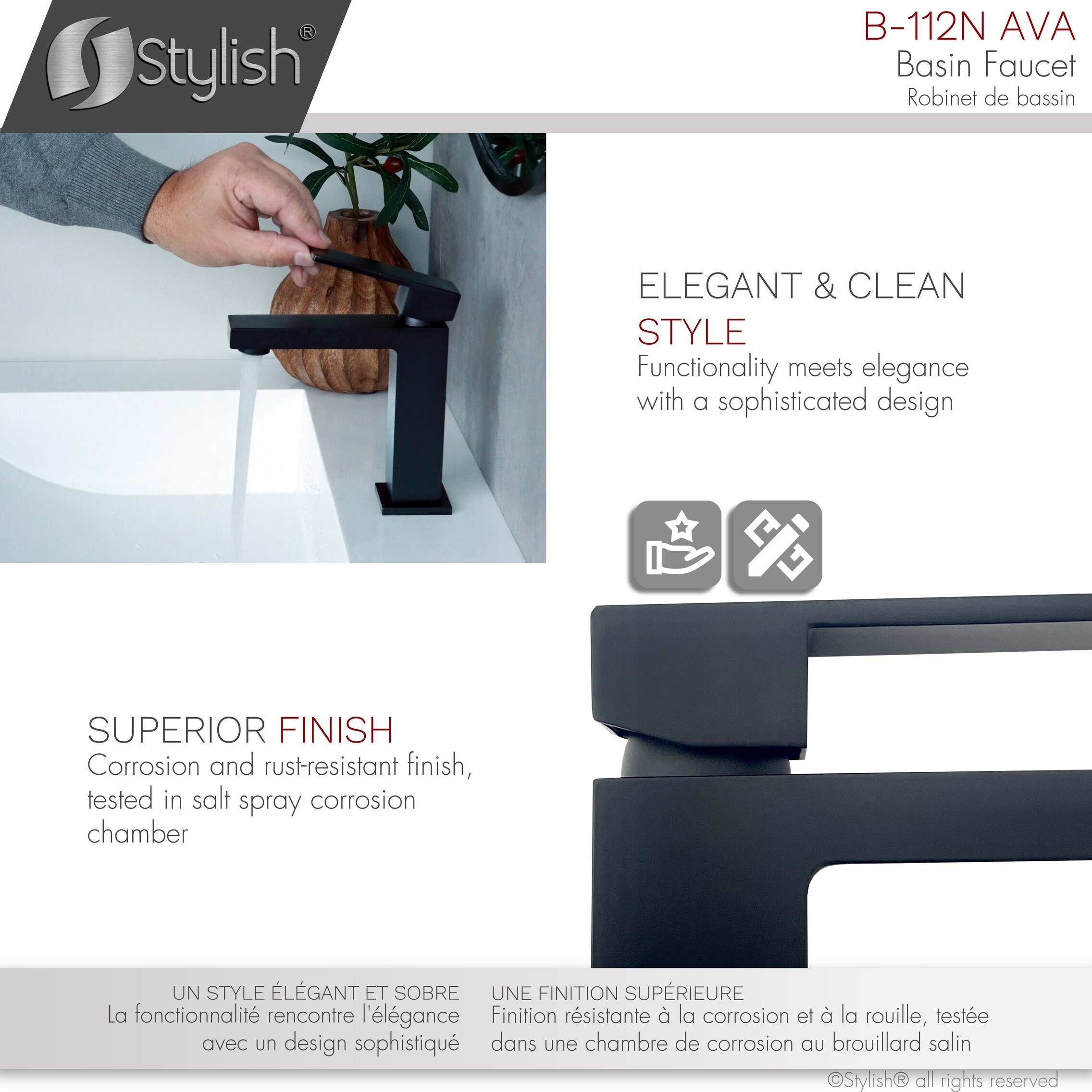 Stylish B-112N Lavatory-Faucets - View #3