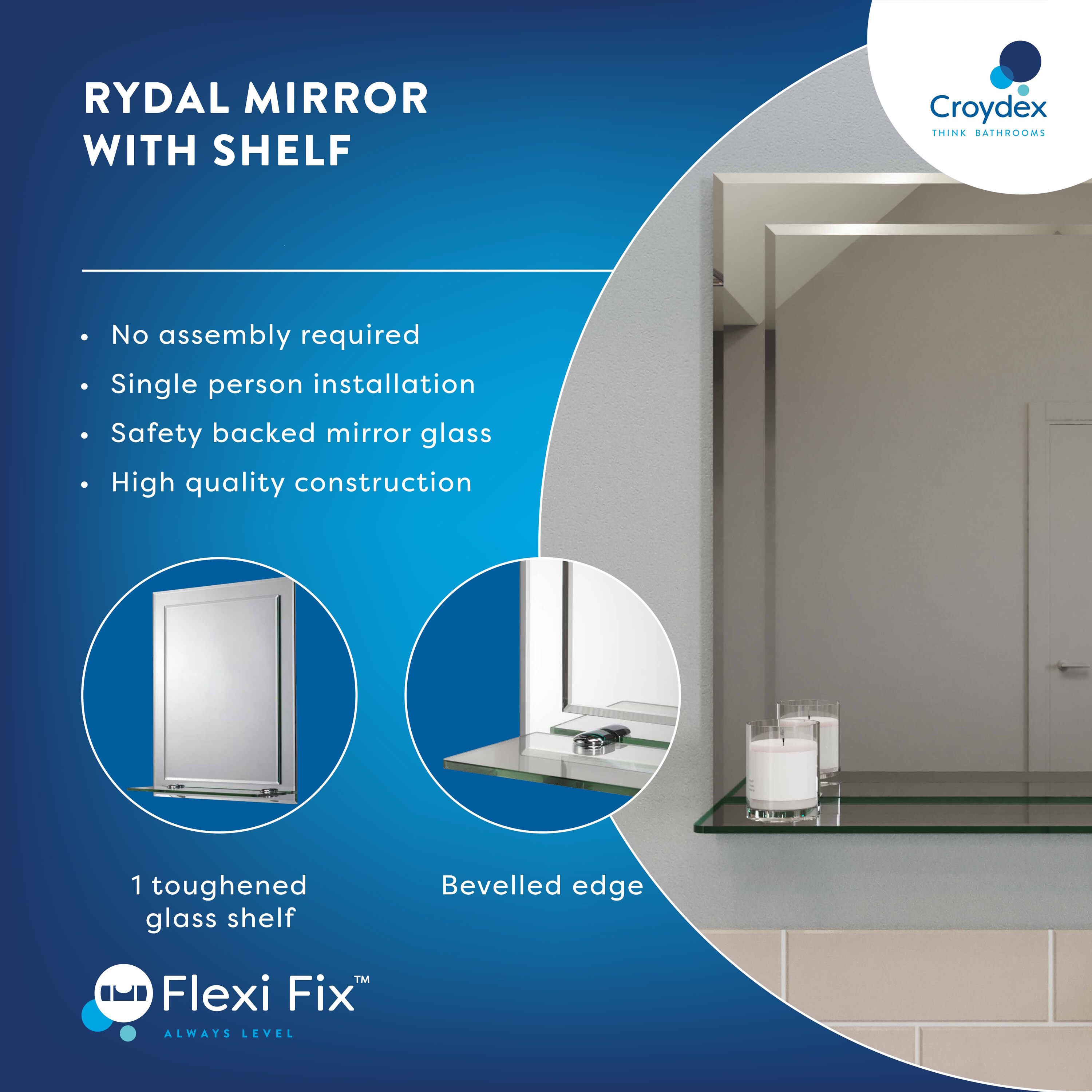 Croydex MM700300US Framed-Bath-Mirrors - View #7