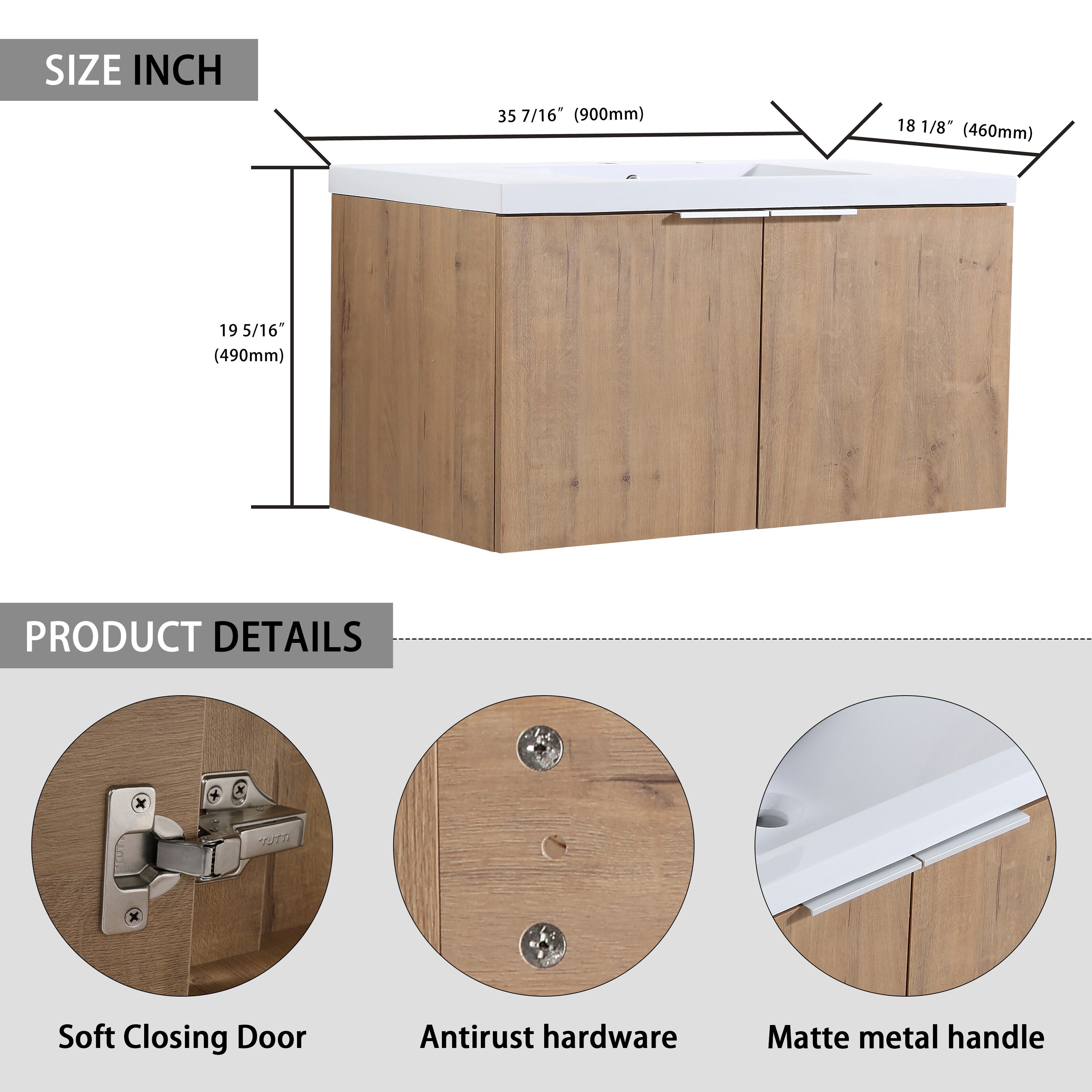 Wooakway FXLS0606-605BV051 Bath-Vanity-Combo - View #9