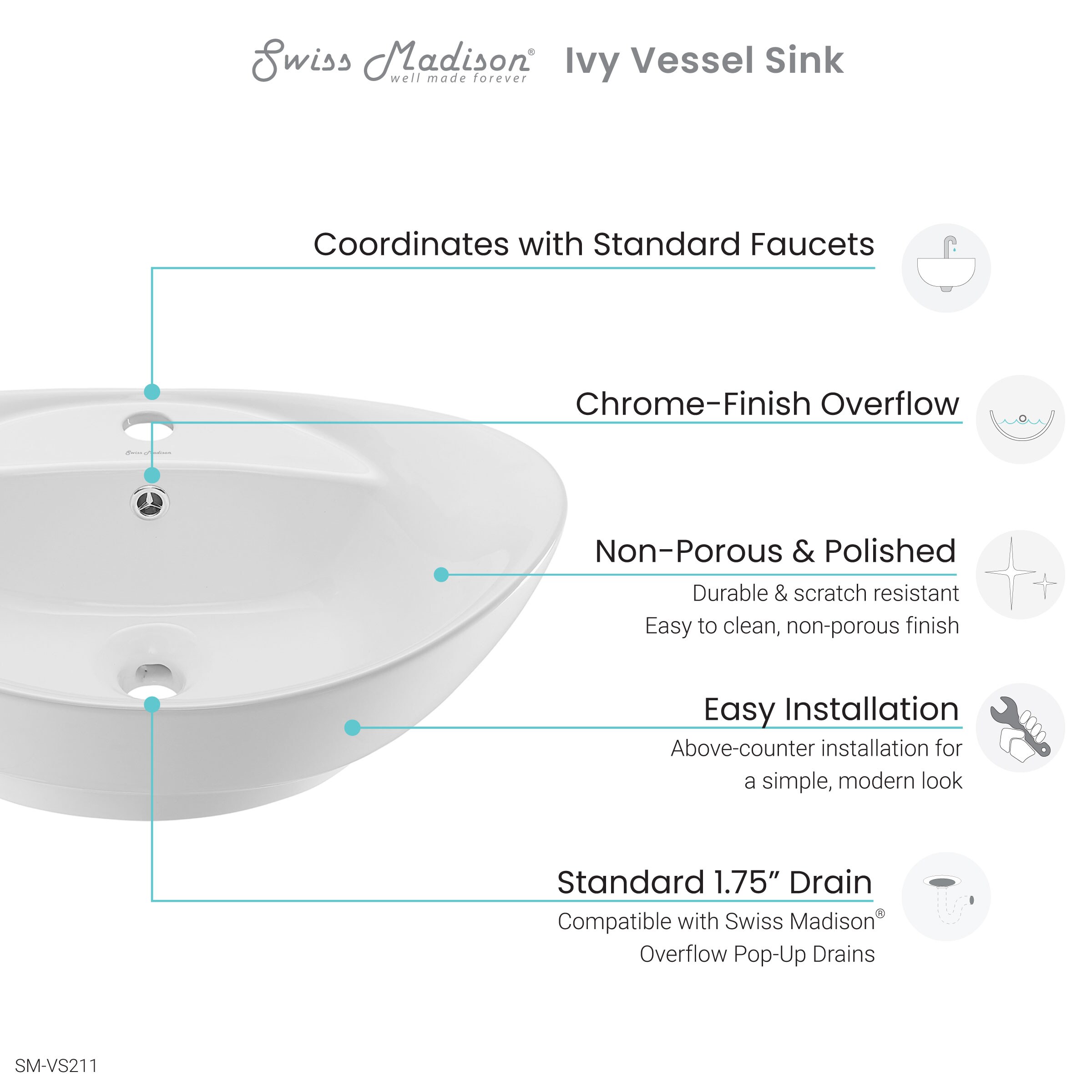 Swiss Madison SM-VS211 Bath-Sink - View #7