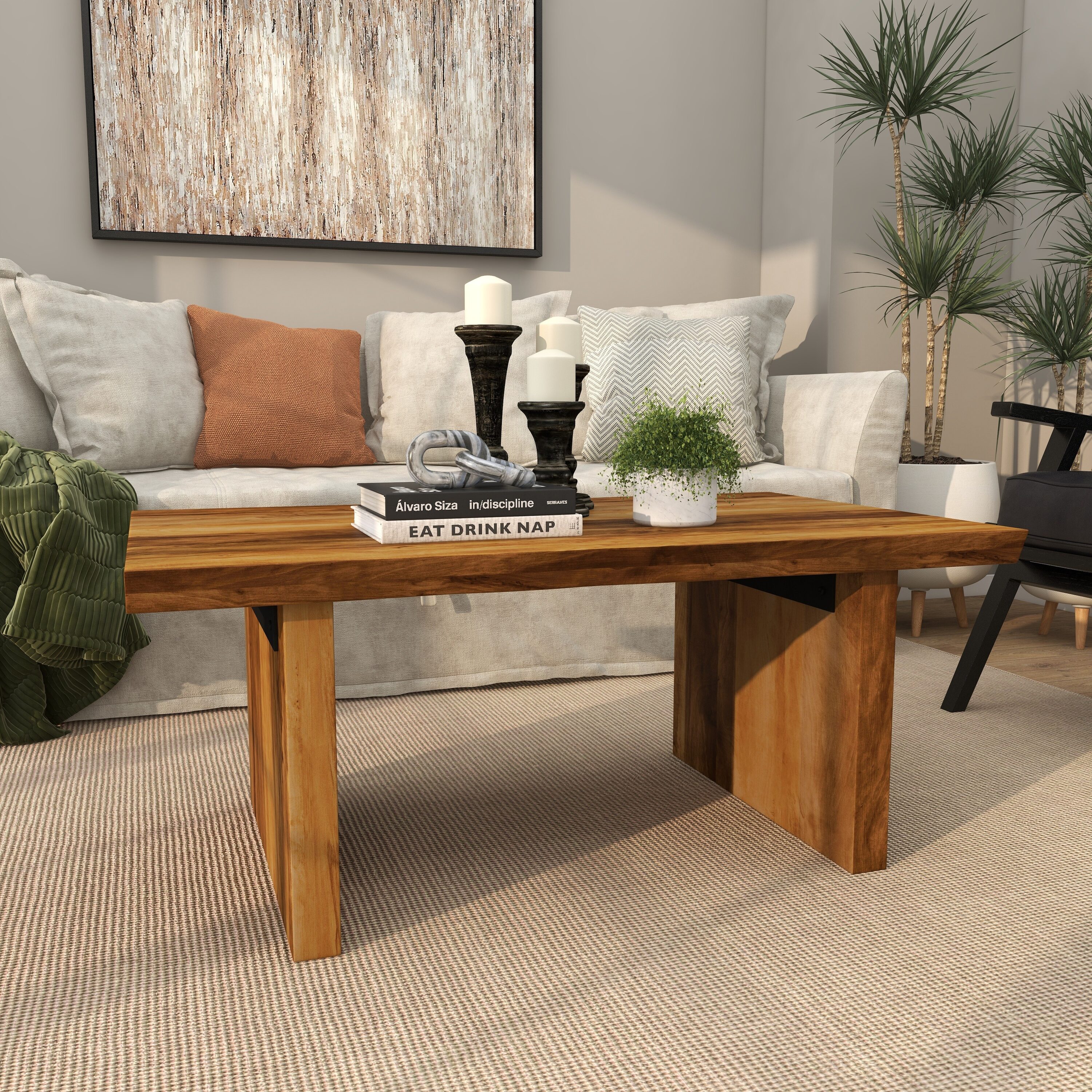 Grayson Lane 37800 16" Handmade Wood Modern Coffee Table