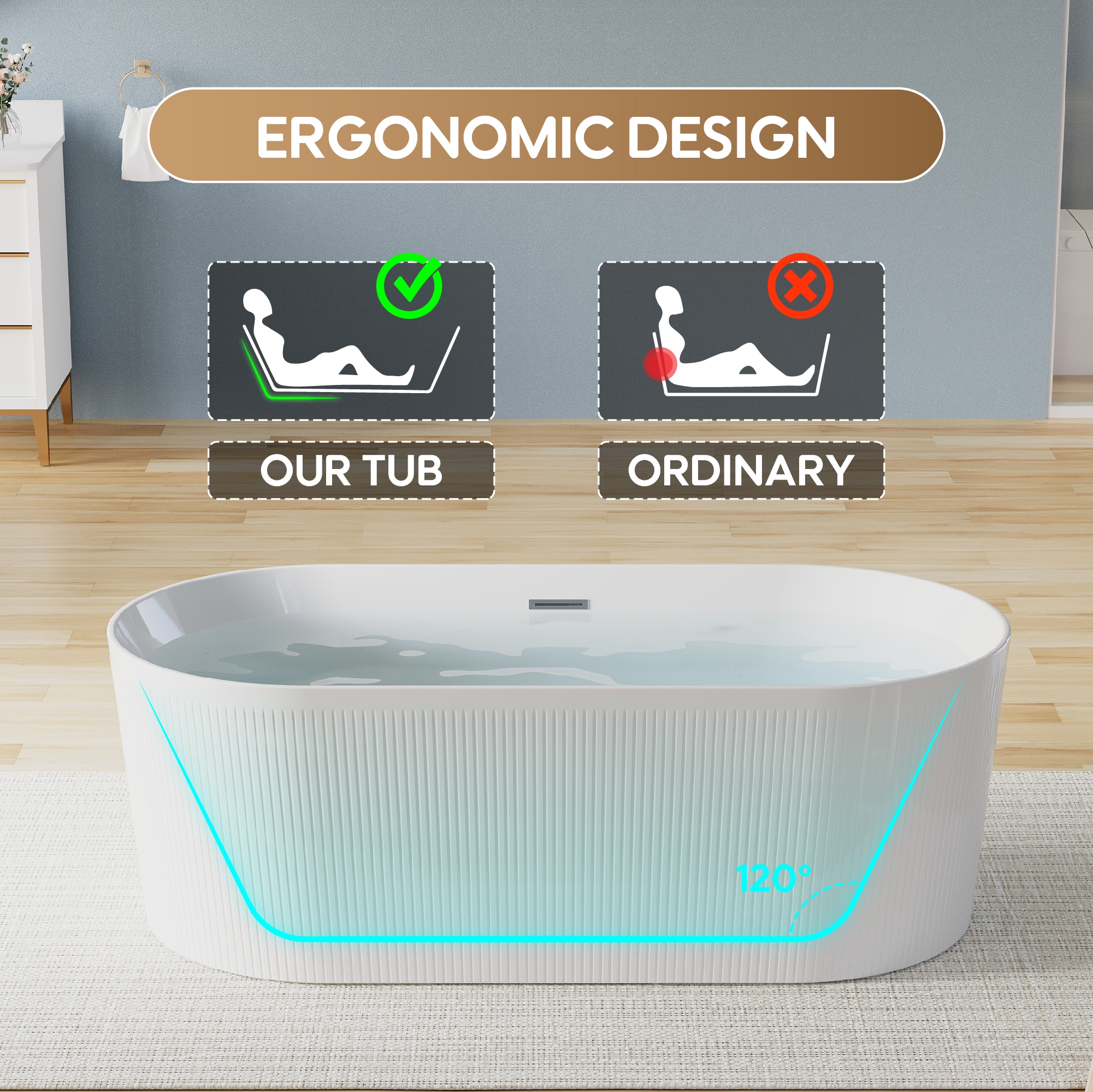 WELLFOR JO-115355 bathtubs - View #12