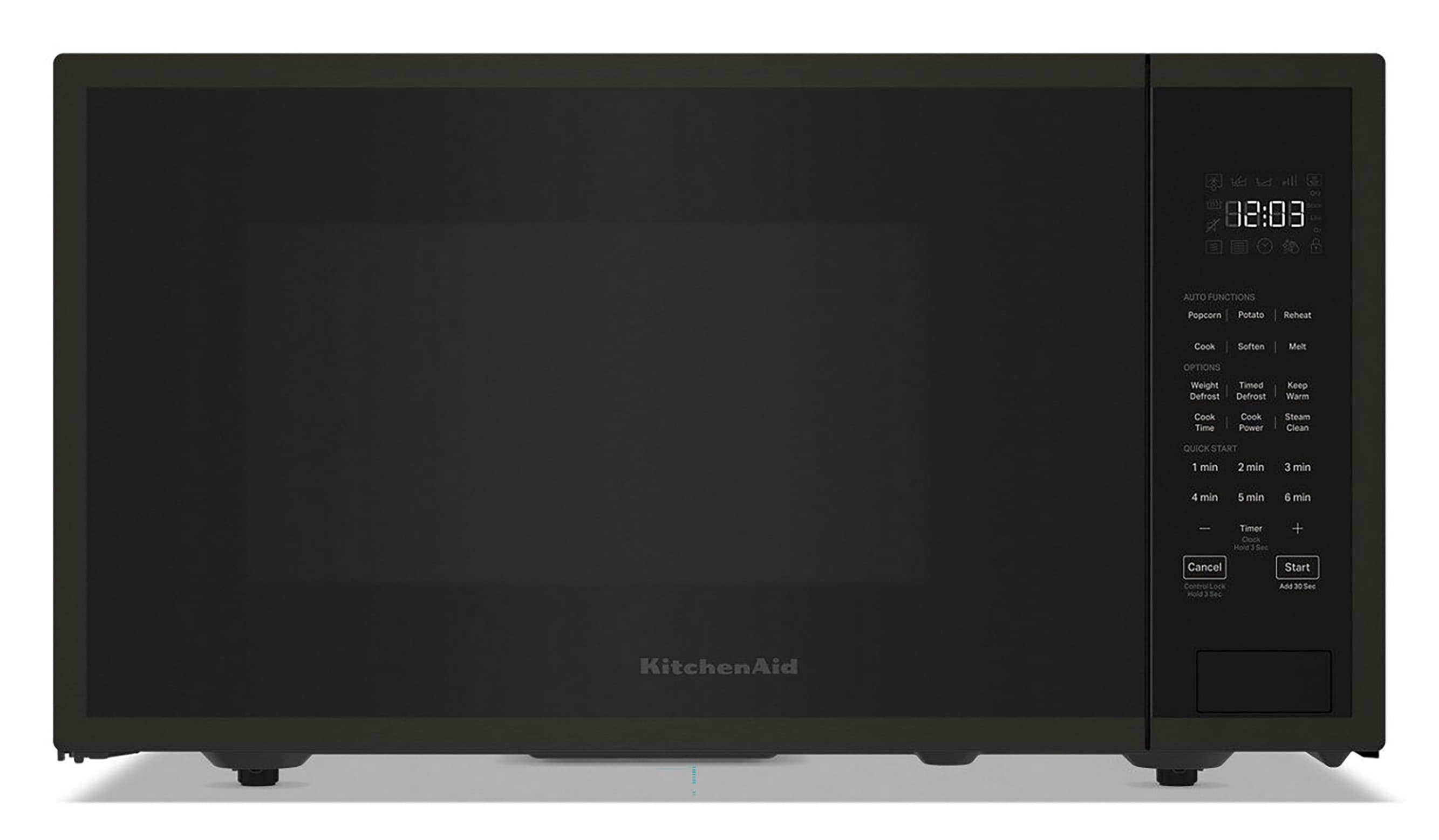 KitchenAid KMCS324PBS 2.2-cu ft Large 1700 -Watt Sensor Cooking Controls Countertop Microwave ( Black )
